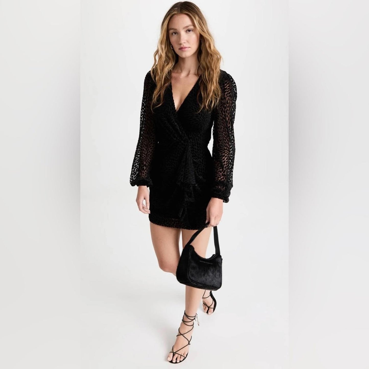 Ramy Brook Aman Embroidered Long-Sleeve Mini Dress in Plum Berry Size S NWT $395