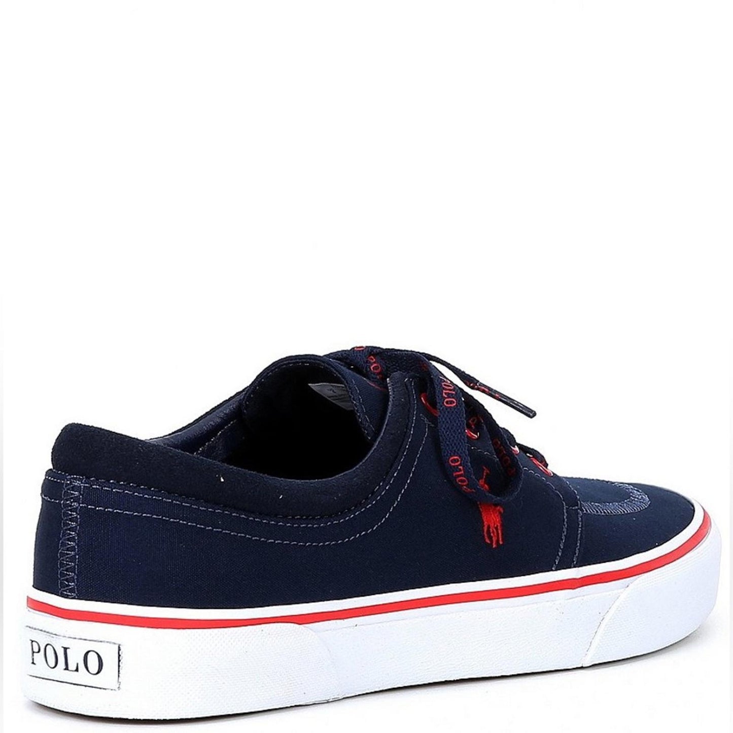 NWT Polo Ralph Lauren Men's Faxon x Logo Lace-Up Canvas Sneakers Navy, Size 10