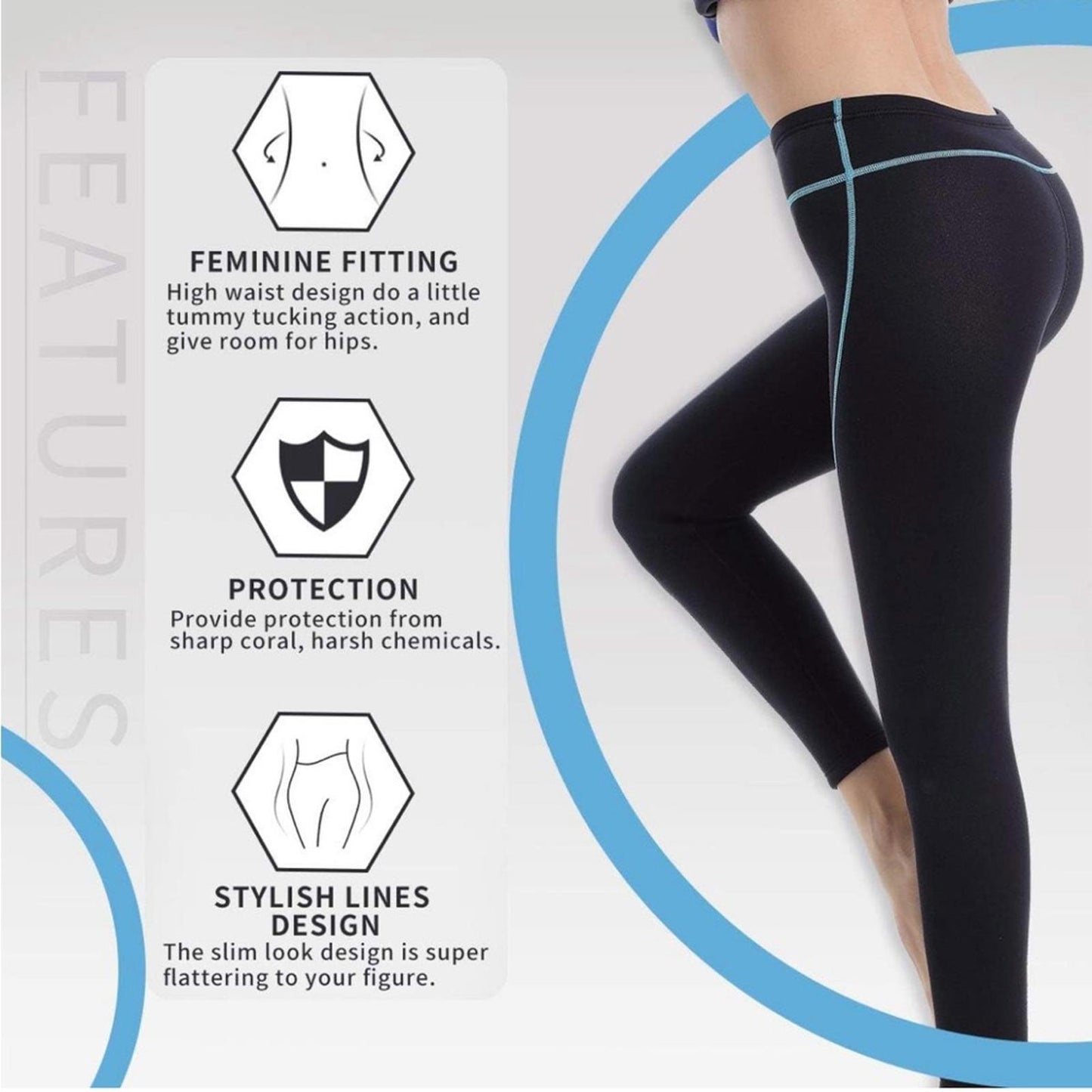 NEW GoldFin Wetsuit Neoprene Pants Diving Surfing Swimming Scuba Kayaking Size L