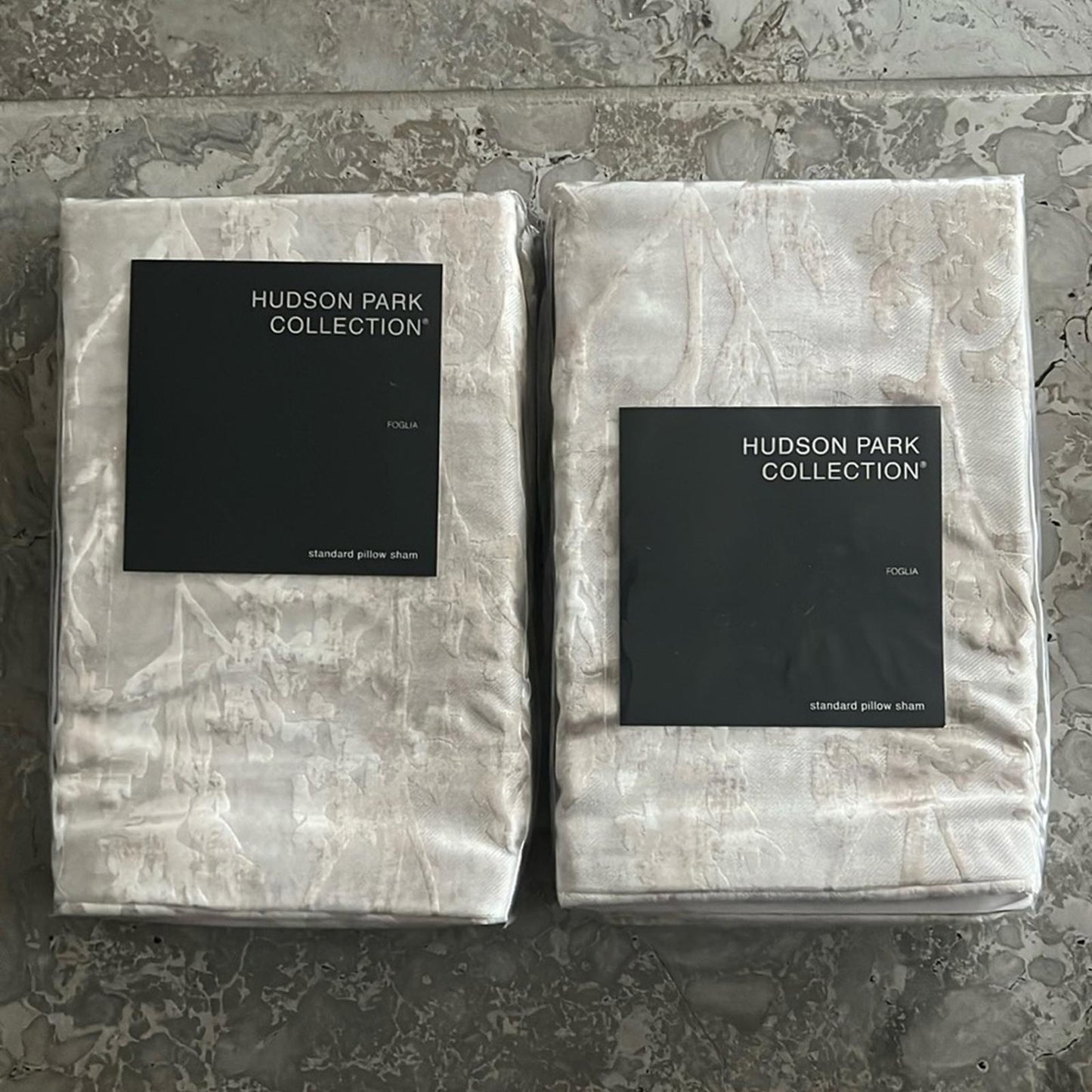X2 Hudson Park Foglia Standard Sham, Queen New w/Tag Retail $270 for 2