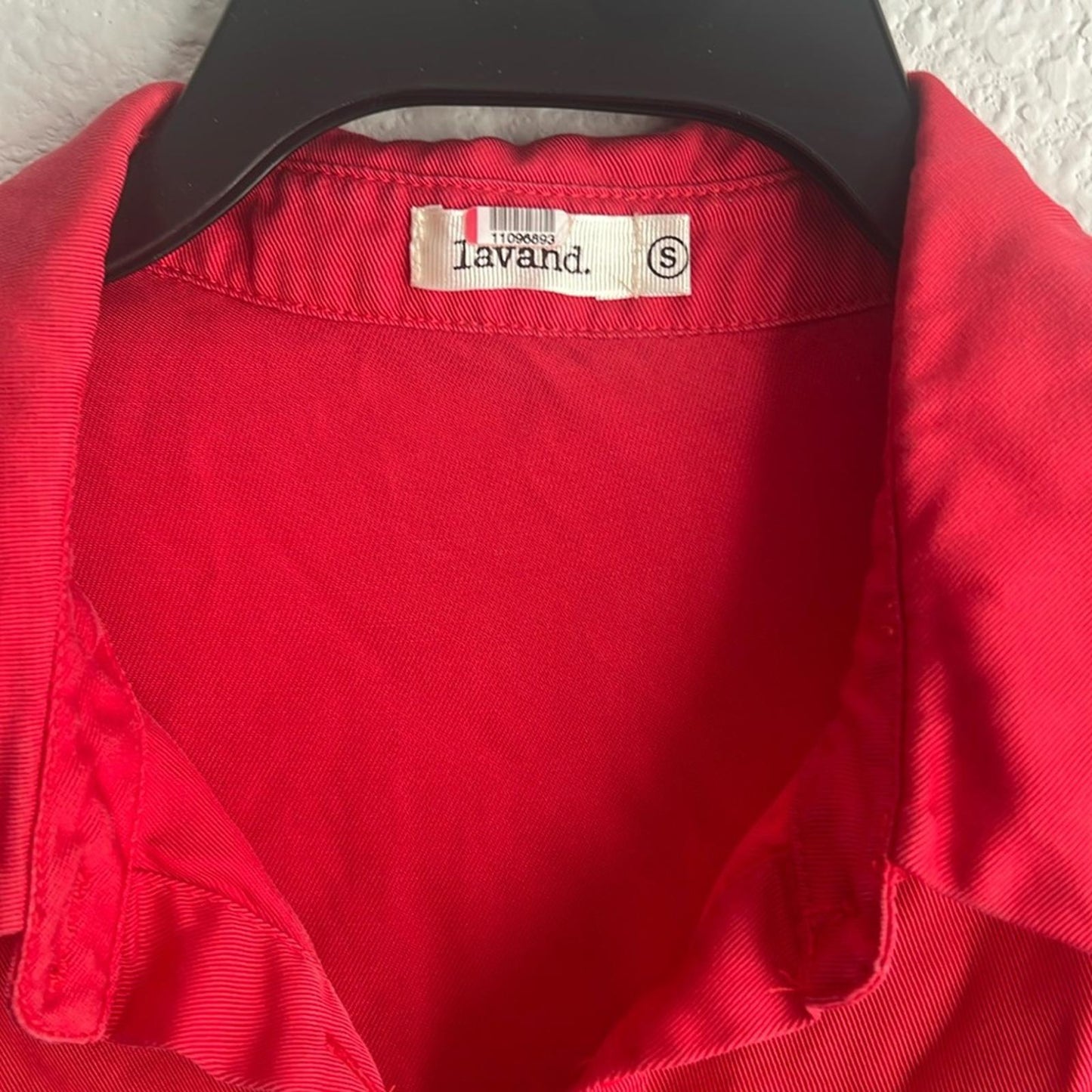 Lavand Shirtdress with Drawstring in Red, Size S Retail $114