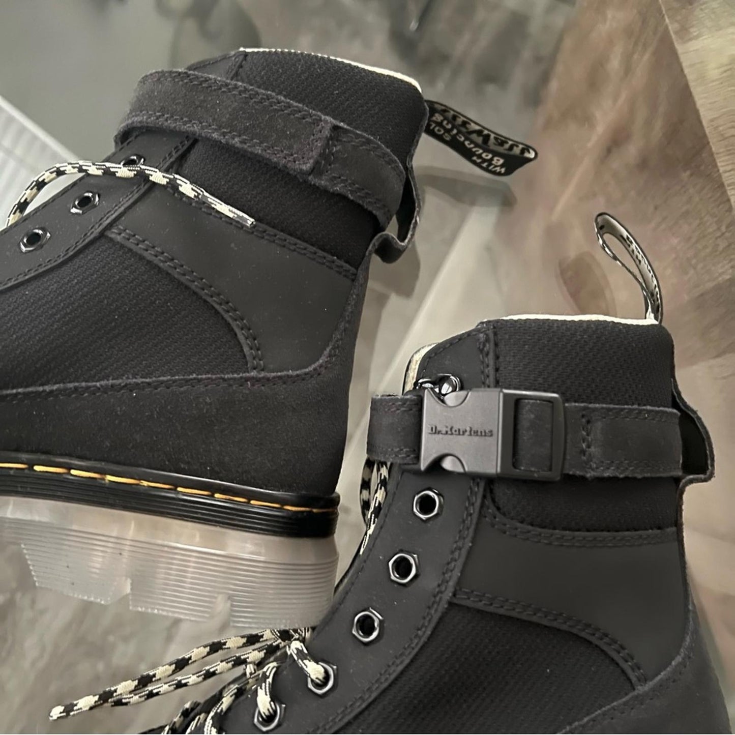 Dr Martens Combs Tech Lug Sole Boot (Unisex), Black Size UK9 US 11 New w/o Box