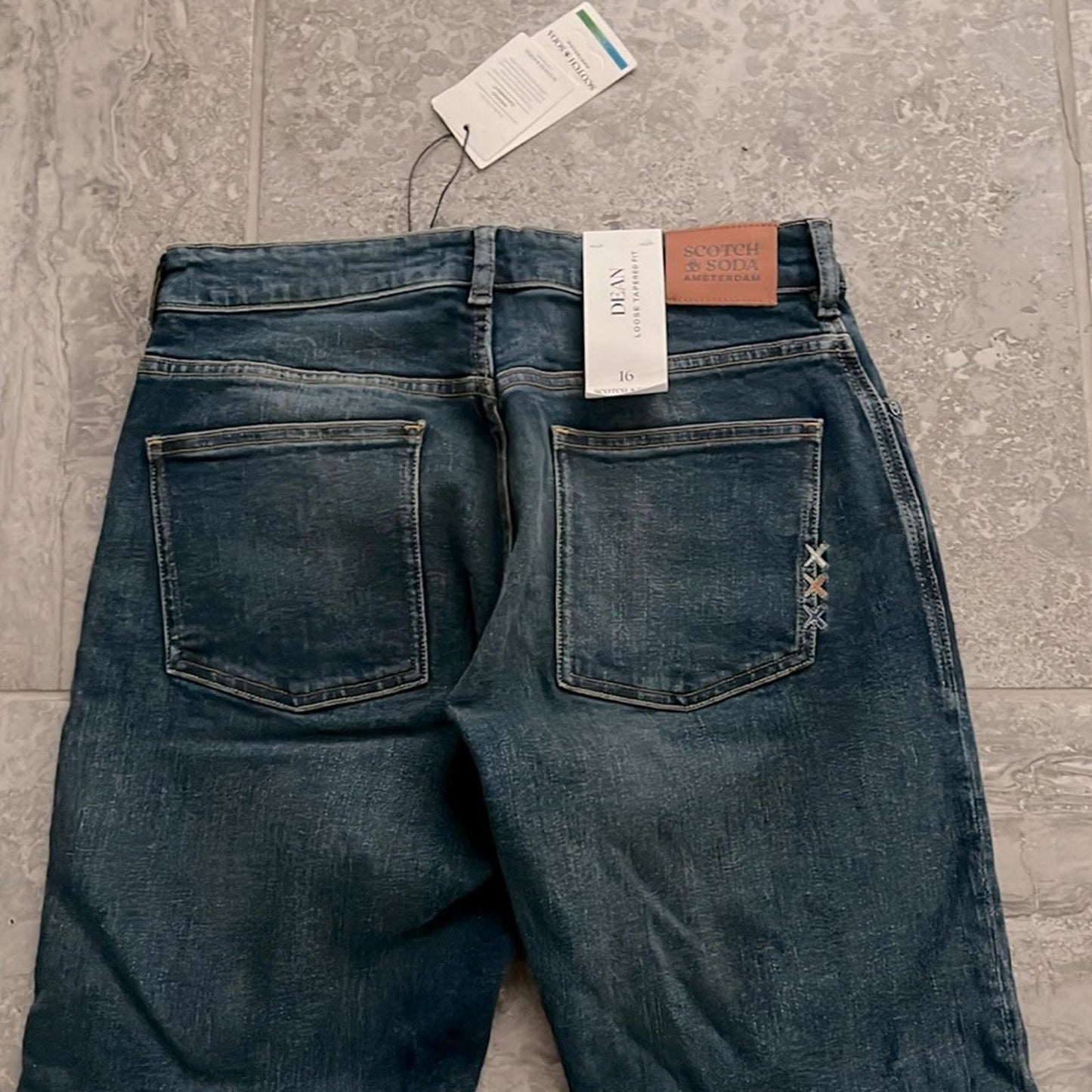 Scotch & Soda Boys' Dean Tapered Mid Rise Jeans - Big Kid Size 16, New w/Tag