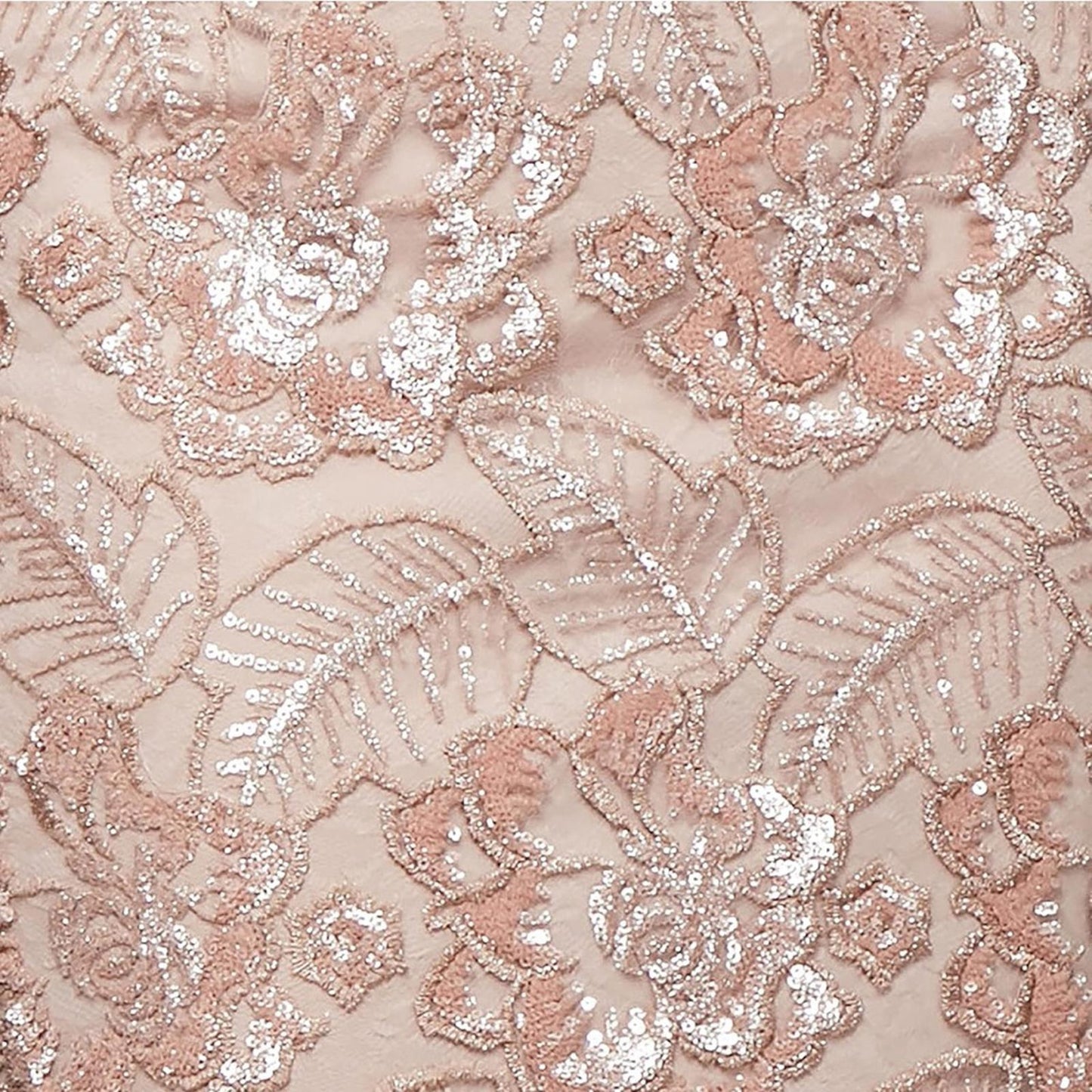 Alex Evening Floral Embroidered Cocktail Sheath Dress in Rose Gold, Size 6 NWT