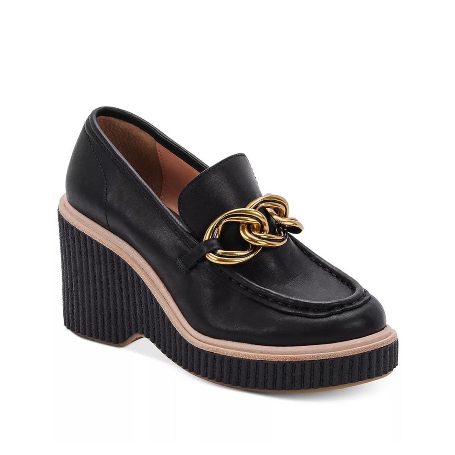 Dolce Vita Brenan Slip On Loafer Pumps, Black Wedge Size 8.5M in Original Box
