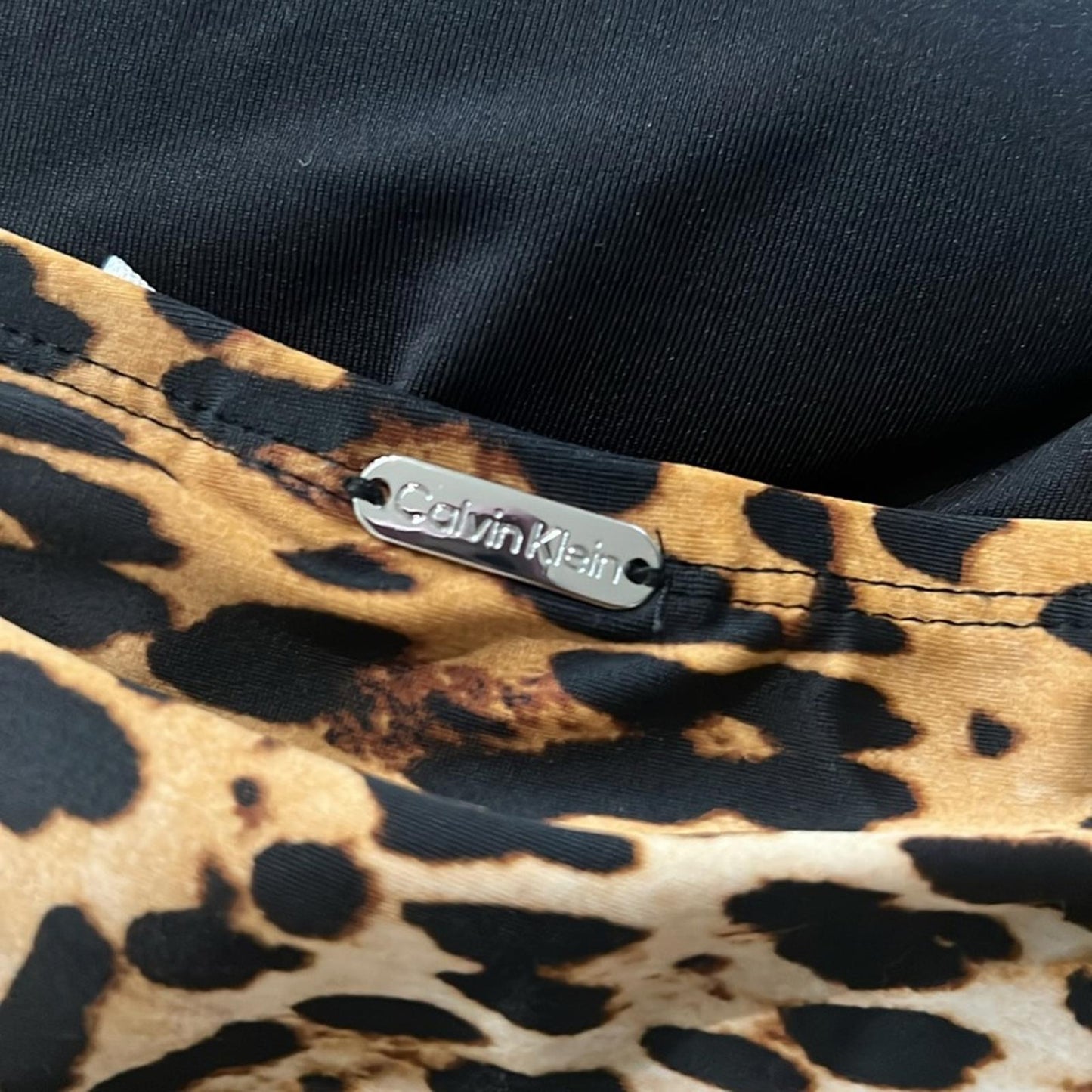 Calvin Klein Leopard-Print Strapless Tummy-Control One-Piece Swimsuit Size 8 NWT