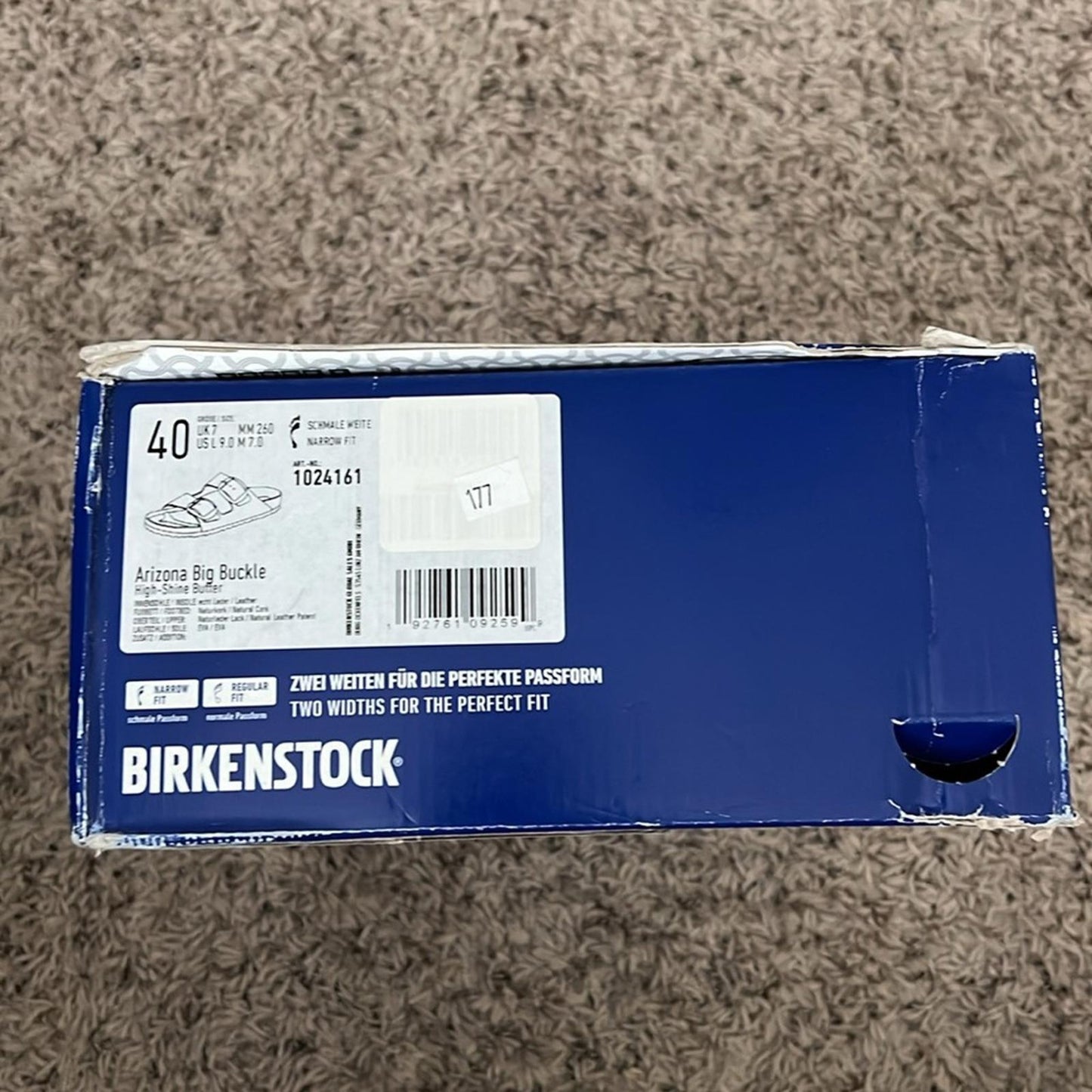 Birkenstock Arizona Big Buckle Sandals in High-Shine Butter Size 40 (W9,M7) NWT