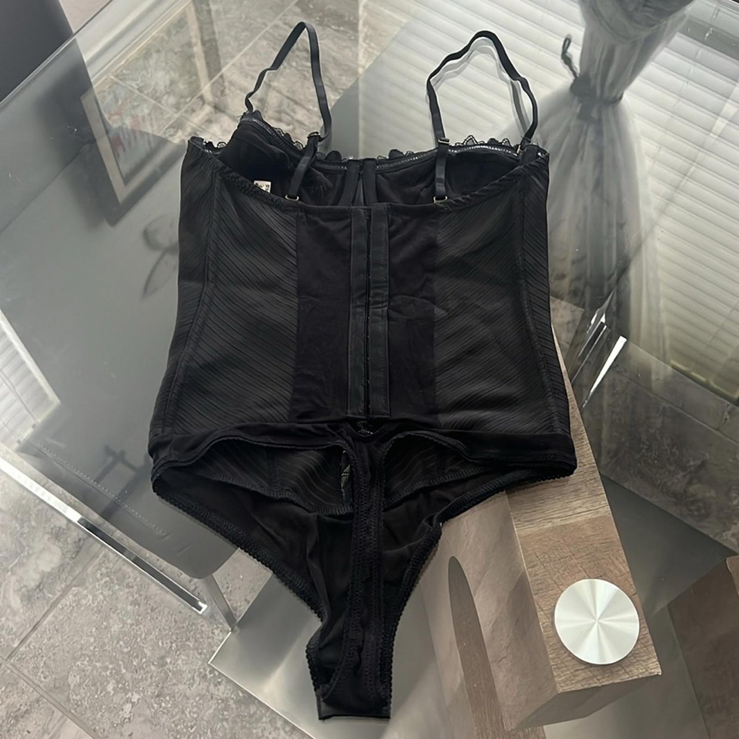 NEW Free People Intimately Good Luck Charm Bodysuit, Black, Size S New w/o Tag