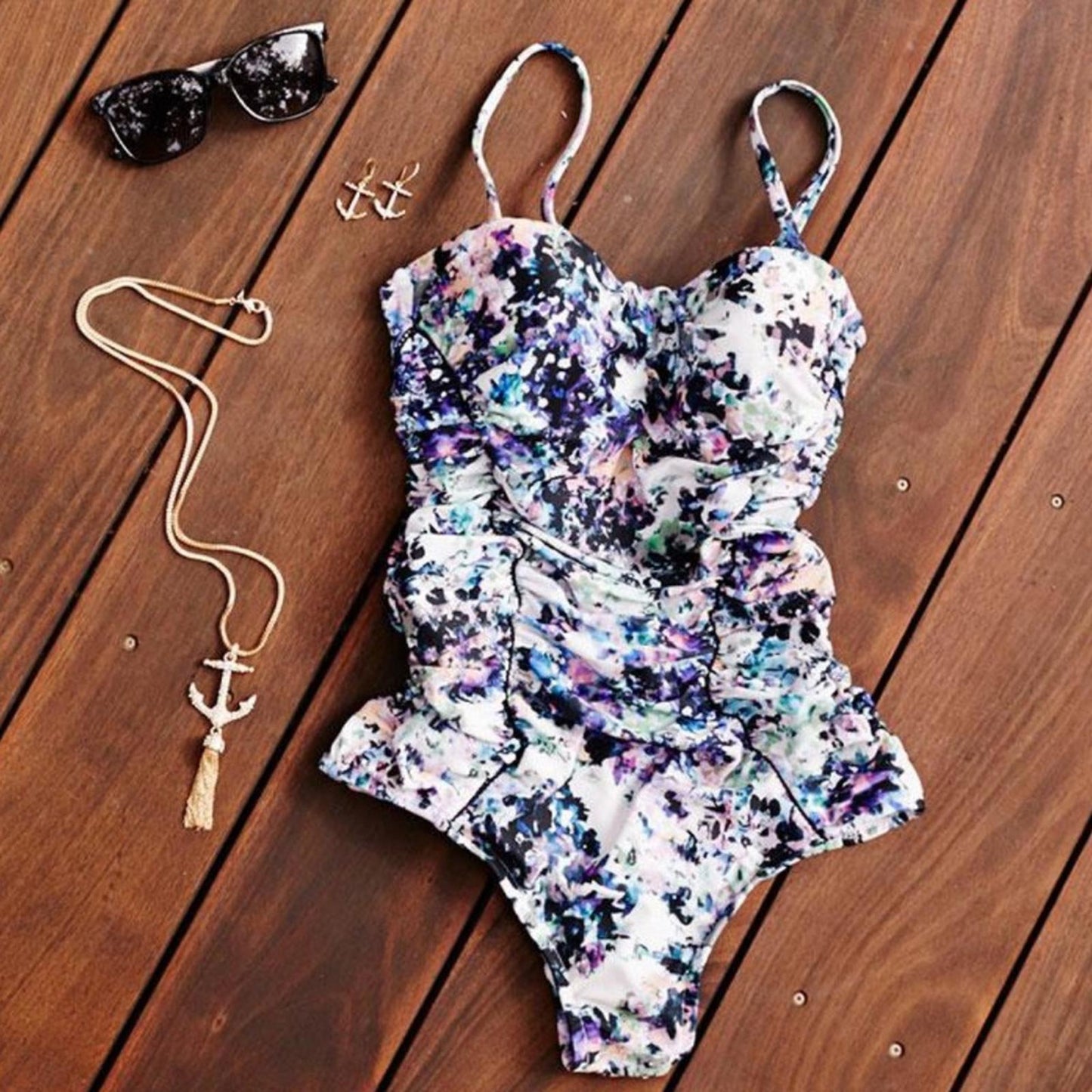 Badgley Mischka One Piece Swimsuit Size 8