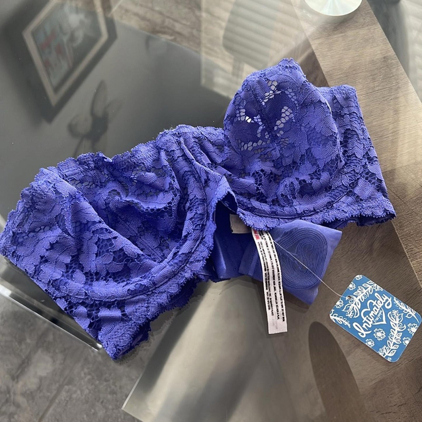 Free People Love Letters Convertible Bra Periwinkle Size 32DD, Purple New w/Tag