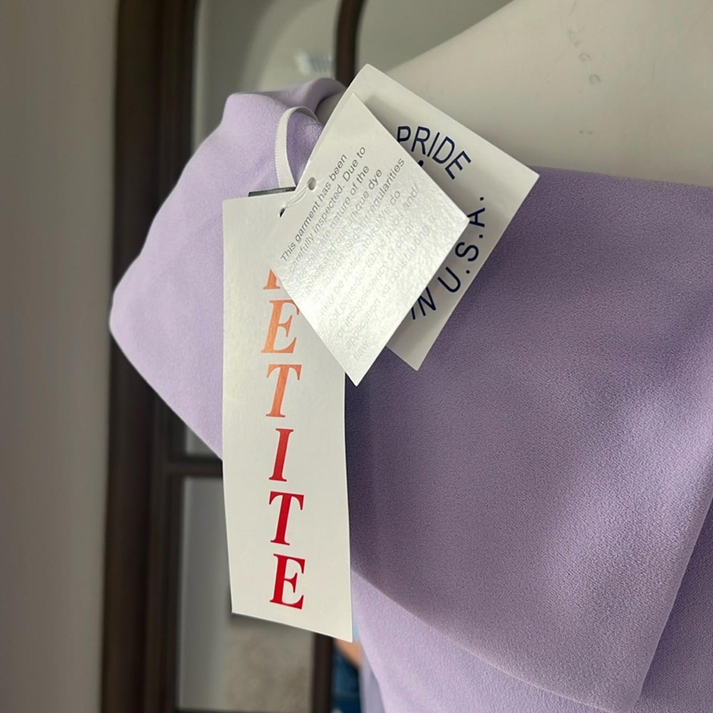 XSCAPE Lilac Ruffled Off-the-Shoulder Dress, Petite Size 10 New w/Tag $259