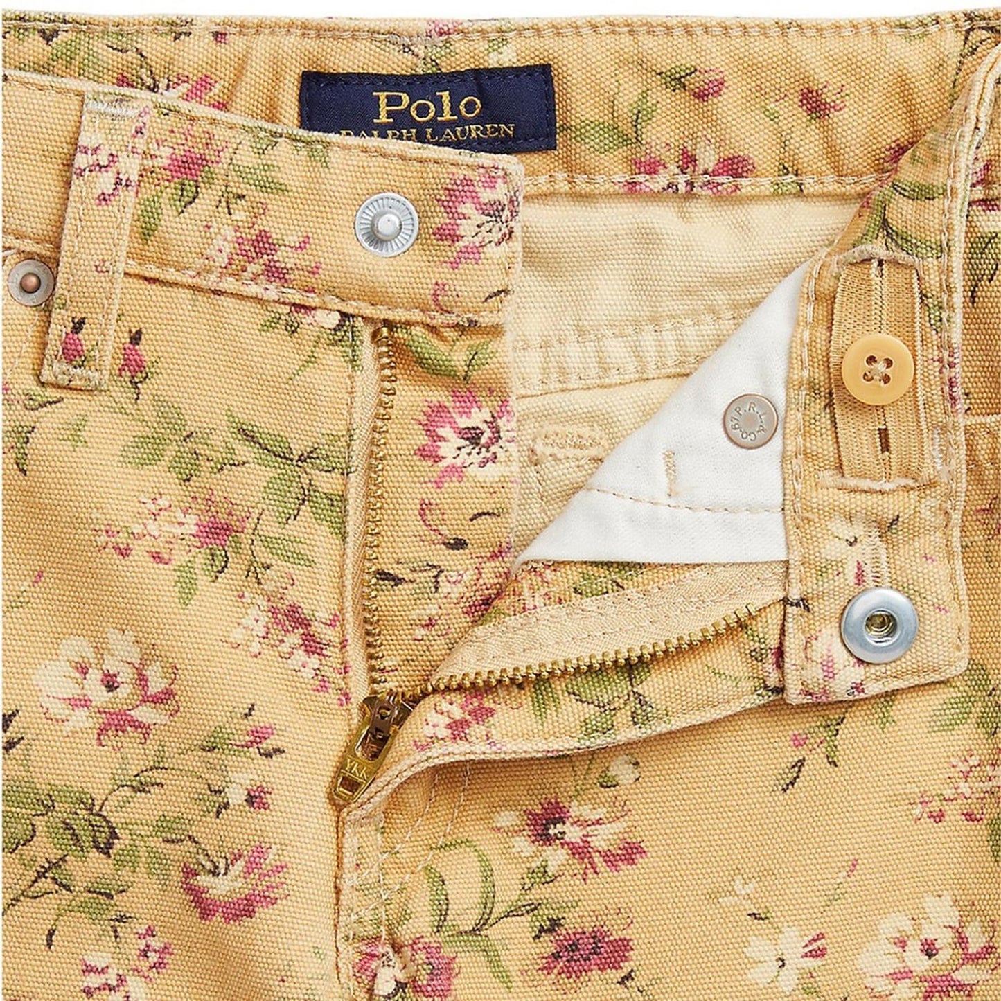 Ralph Lauren Floral Canvas Cropped Wide Leg Pants, Alvarado Wash, Size 16 NWT