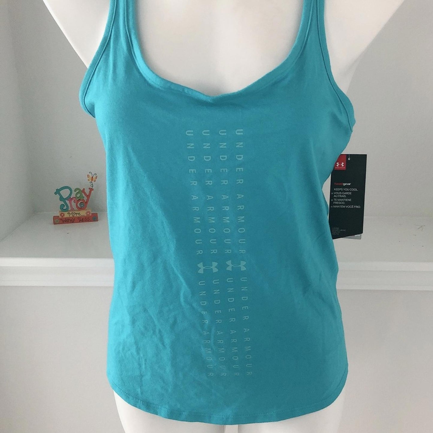 Under Armour Graphic Escape Blue Haze Tank Top, Size XS New w/Tag $25