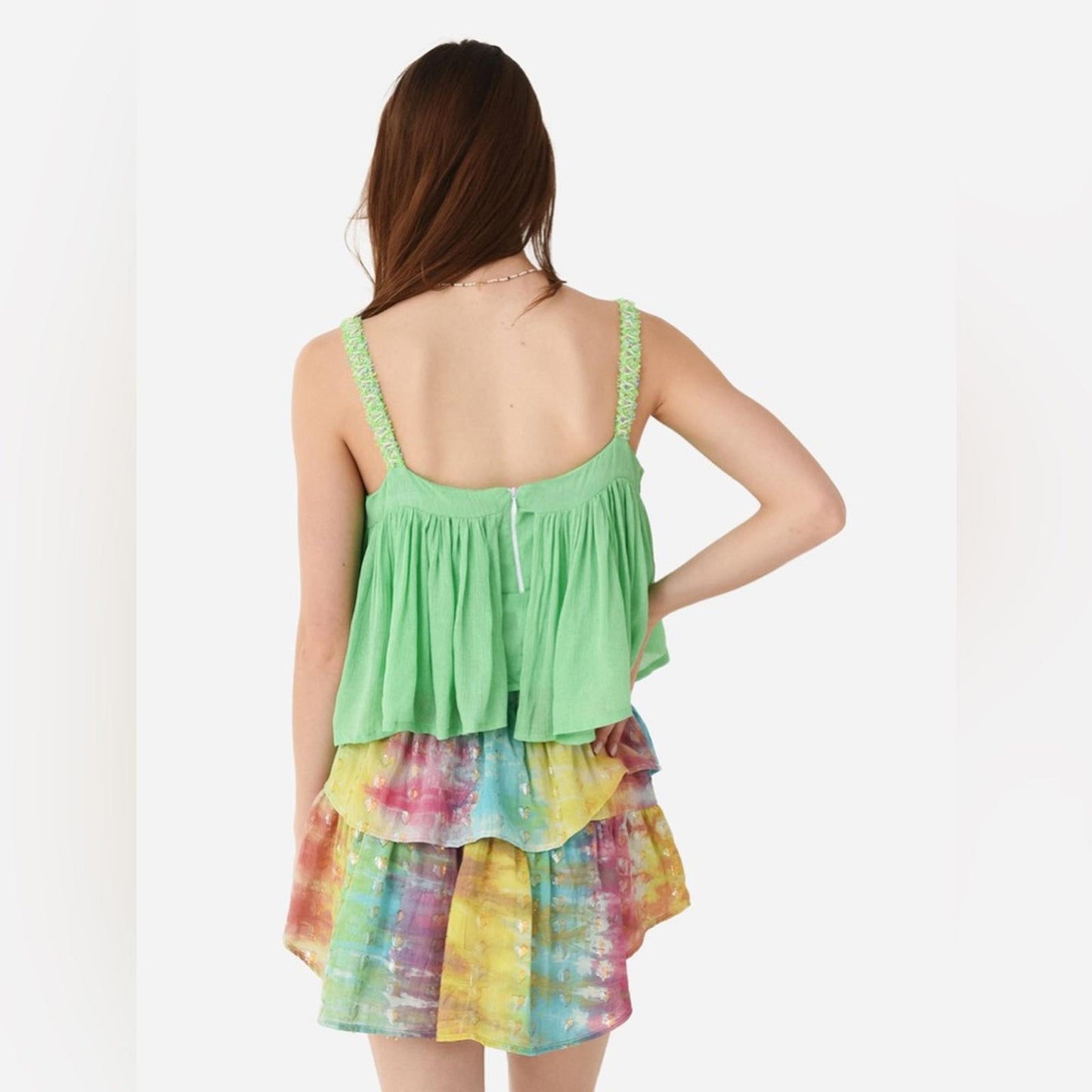 KOCH Women's Eliza Top in Sea Glass Green, Size S New w/Tag Retail $320