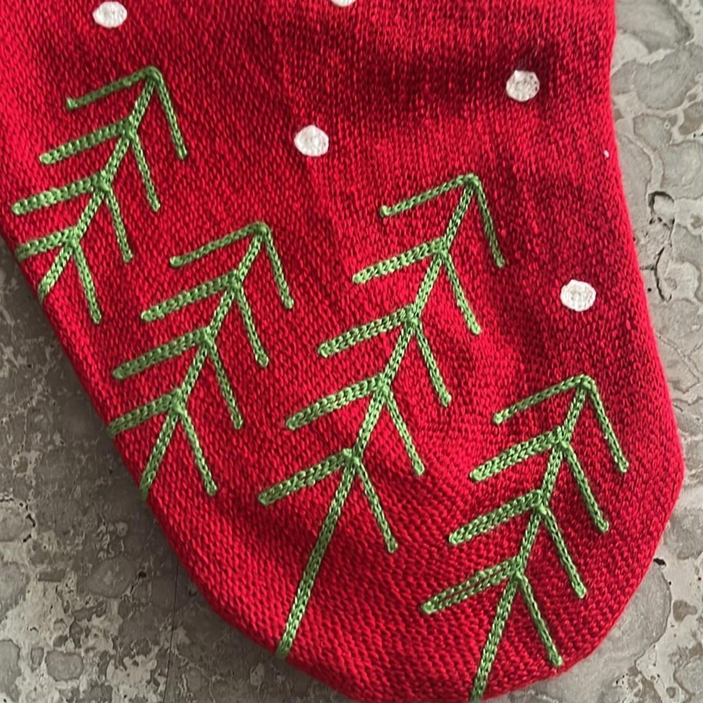 X2 “MERRY Everything” Embroidered Stockings 8.5” x 21” New with Tag