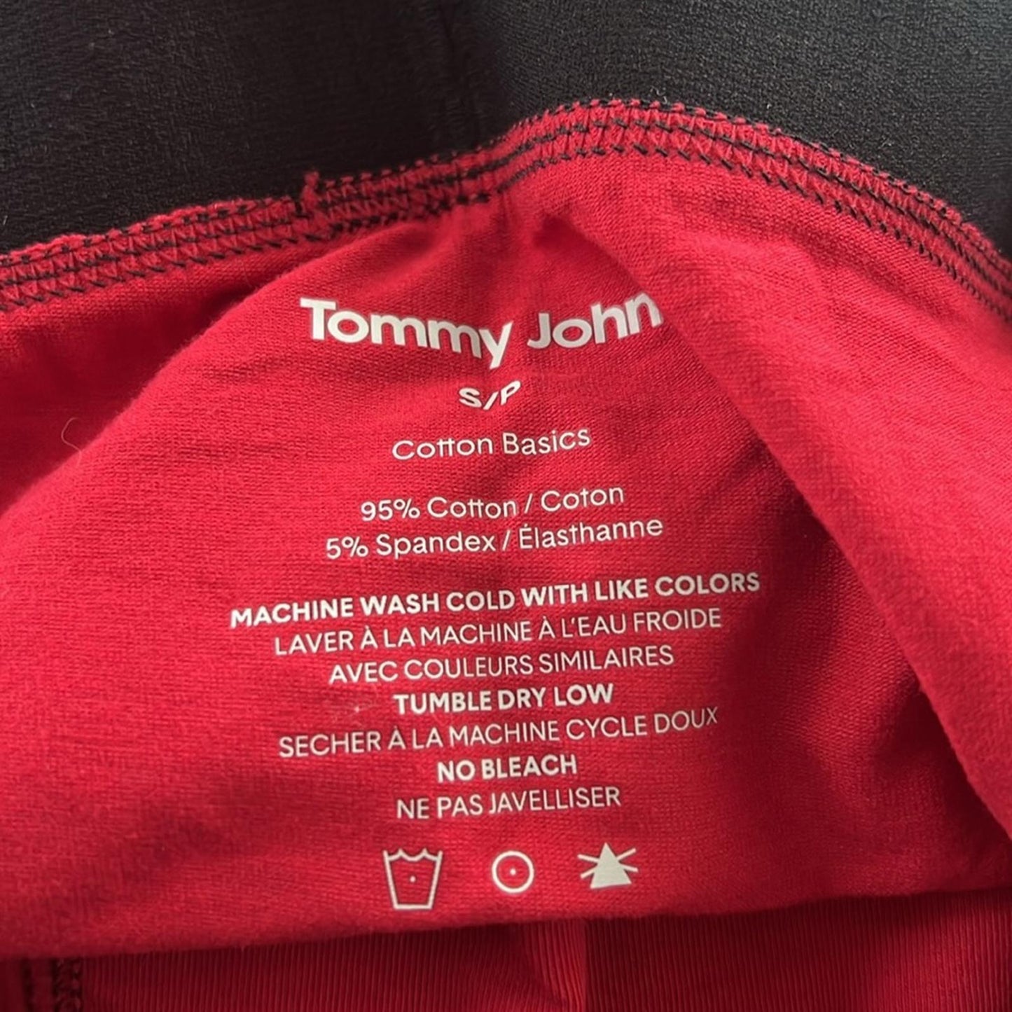 X2 Tommy John Cotton Boxer Briefs, Red w/Black Size S New w/Tag $50