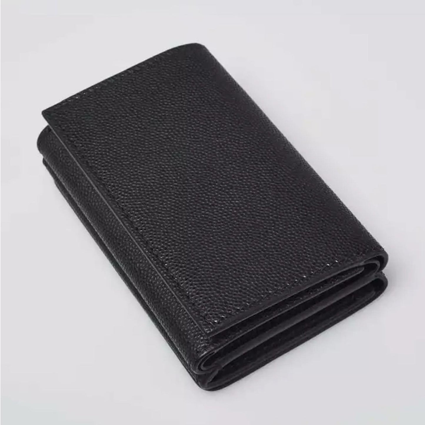 Burberry Pebbled Leather Lark TB Compact Wallet in Black EXCELLENT!