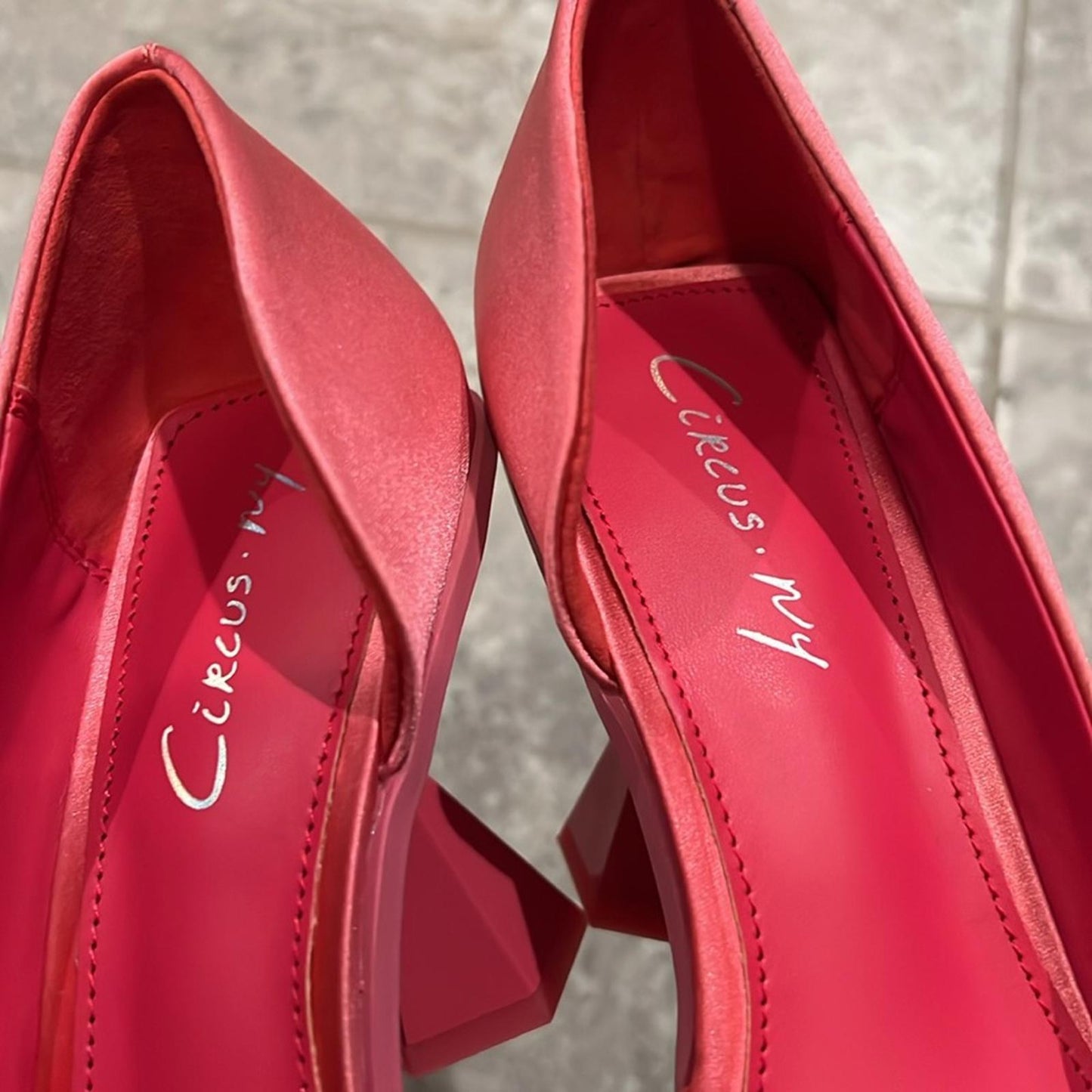 Circus Sam Edelman Rosemary Square-Toe D'Orsay Pumps, Punk Pink Satin Size 6 NEW