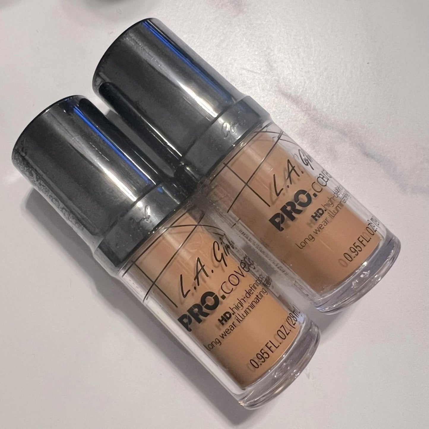 X2 L.A. Girl Tan PRO.coverage HD High-Def. Long Wear Illuminating Foundation