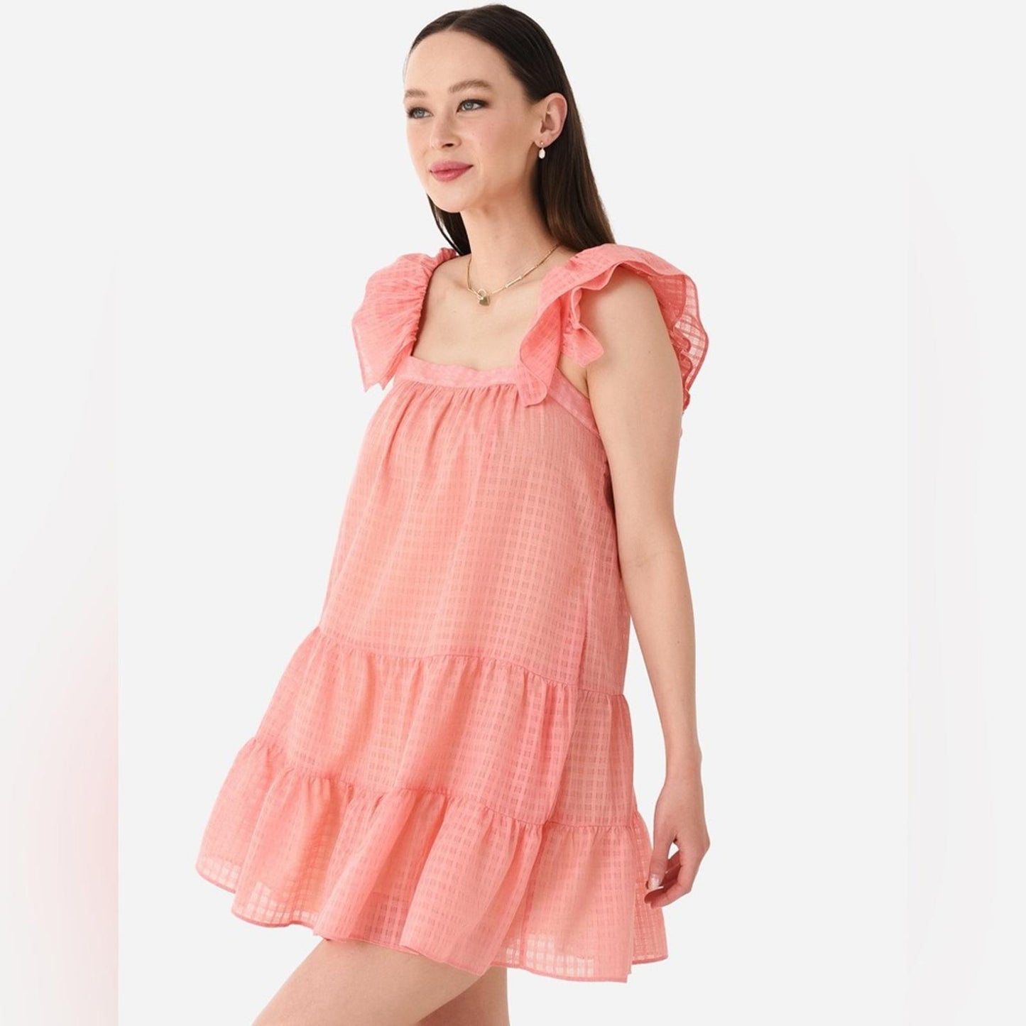 KATHARINE KIDD Maja PG Dress in Pink Gingham Print, Size L New w/Tag AMAZING!!