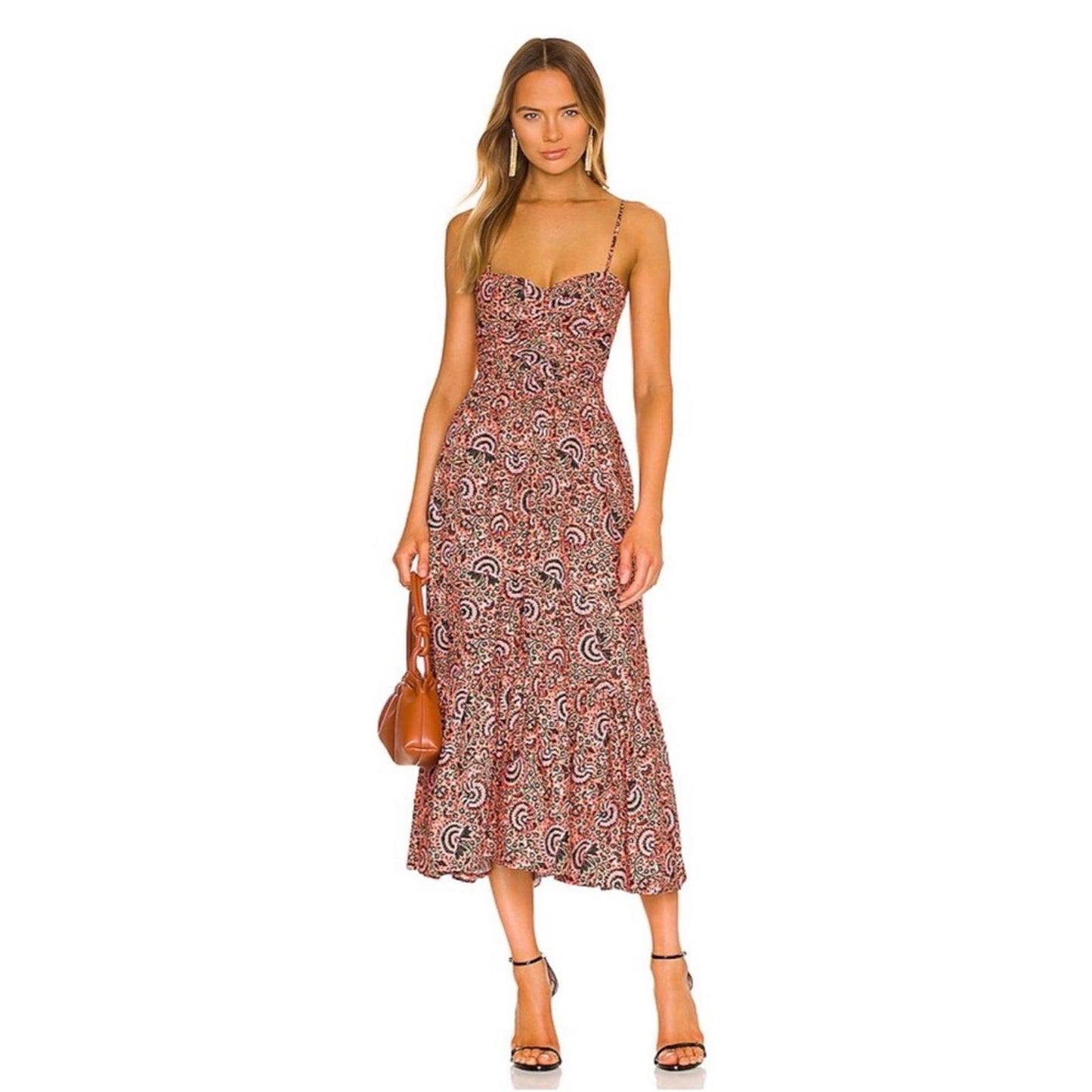 A.L.C. Lilah Printed Midi Dress, Revolve Size 8 New w/Tag Retail $495