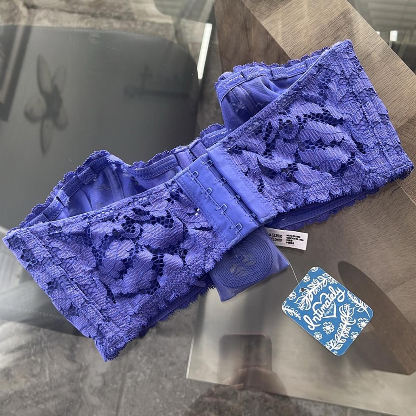 Free People Love Letters Convertible Bra Periwinkle Size 32DD, Purple New w/Tag