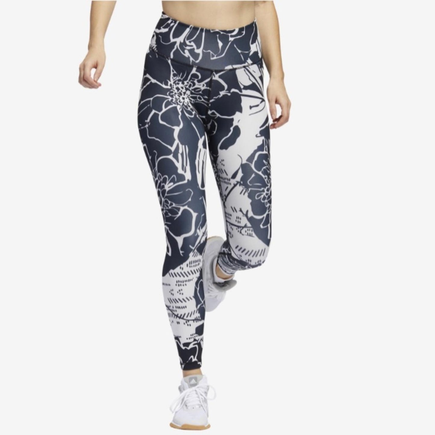 Adidas 7/8 Flower Tights Size XS New w/Tag Retail $65