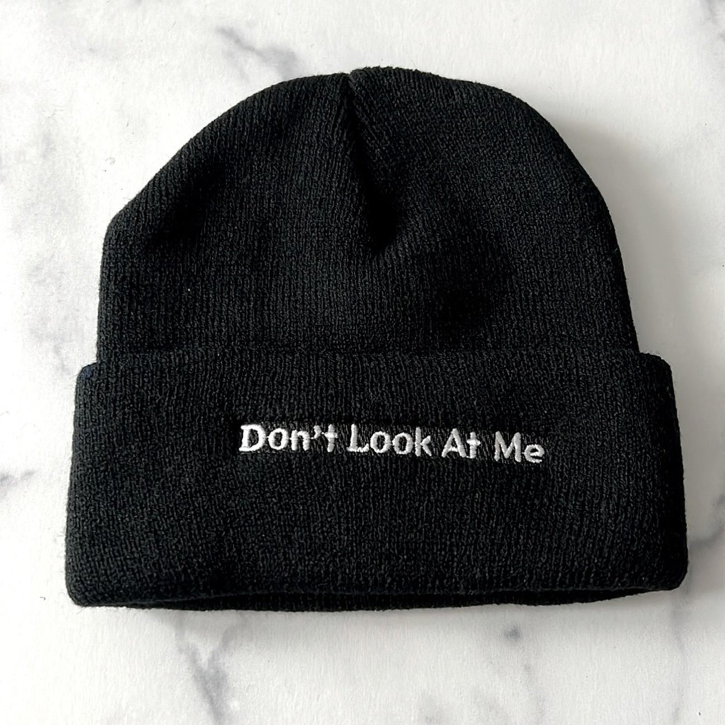 “Don’t Look At Me” Black Beanie NEW w/o Tag