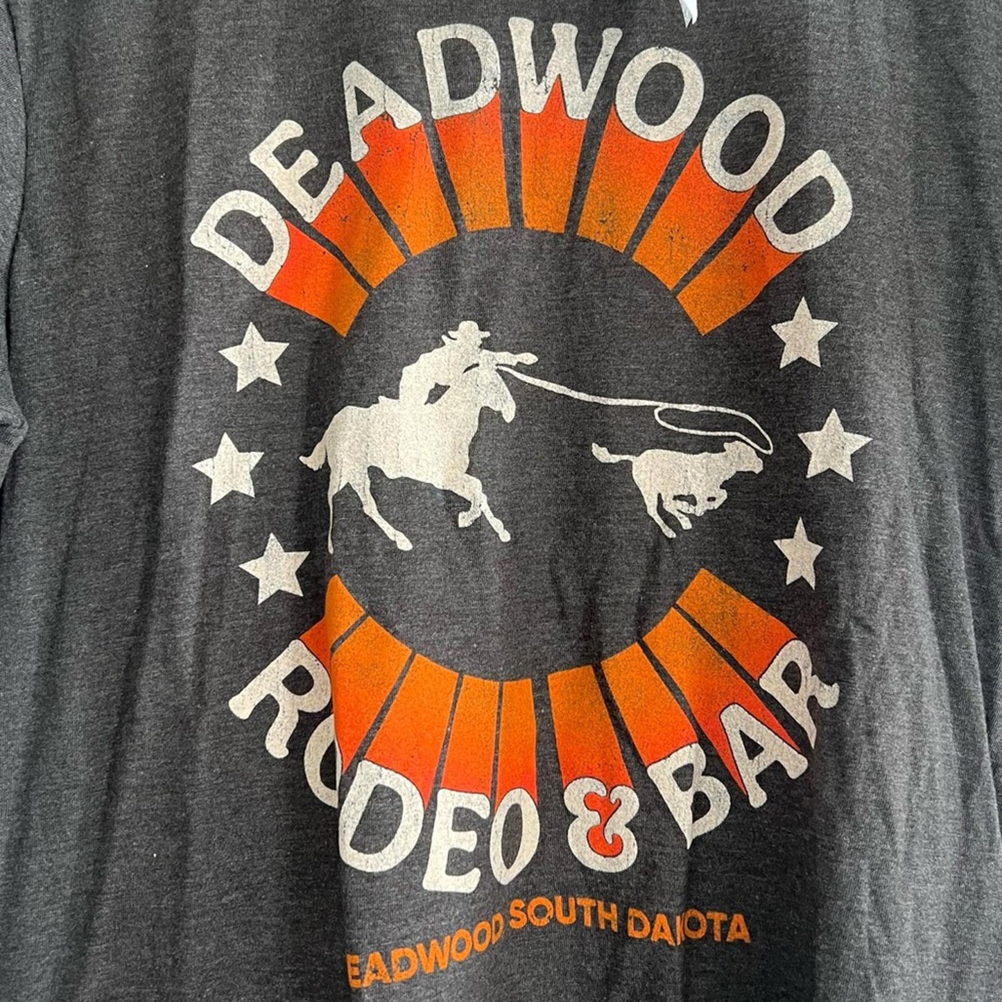NEW Kid Dangerous Deadwood Cotton Blend Graphic Tee, Charcoal Size M New w/Tag