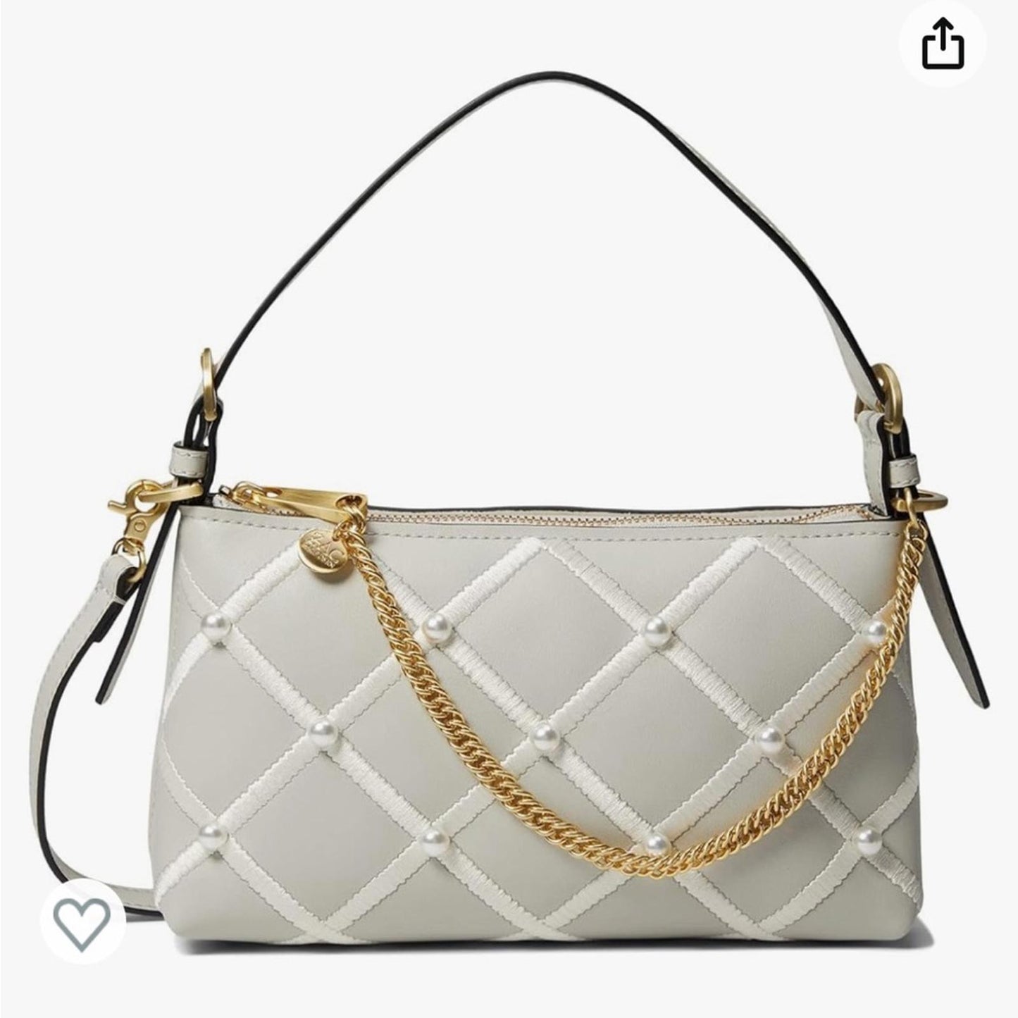 ZAC POSEN Zip Top Crossbody Bag in Moonlight, New w/Tag Retail $250