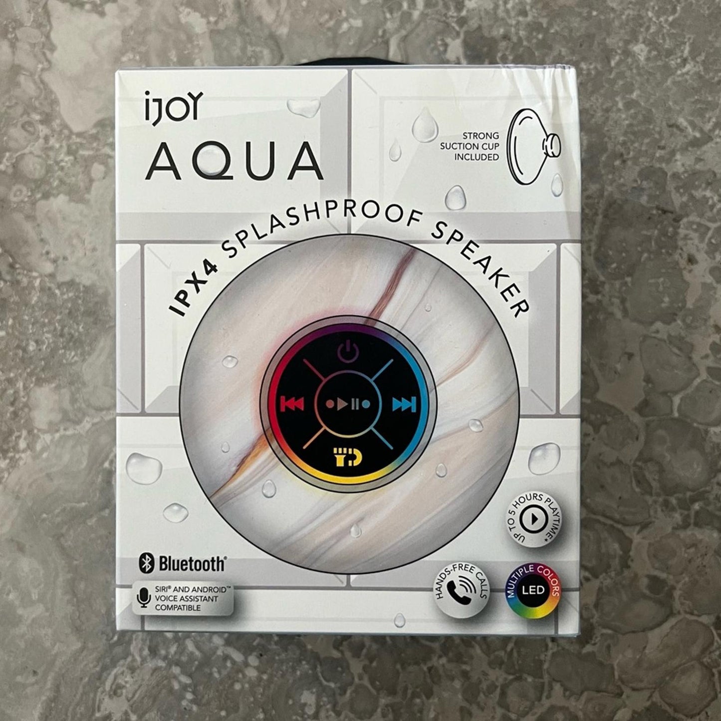 iJoy LED Suction Shower Speaker, New in Box