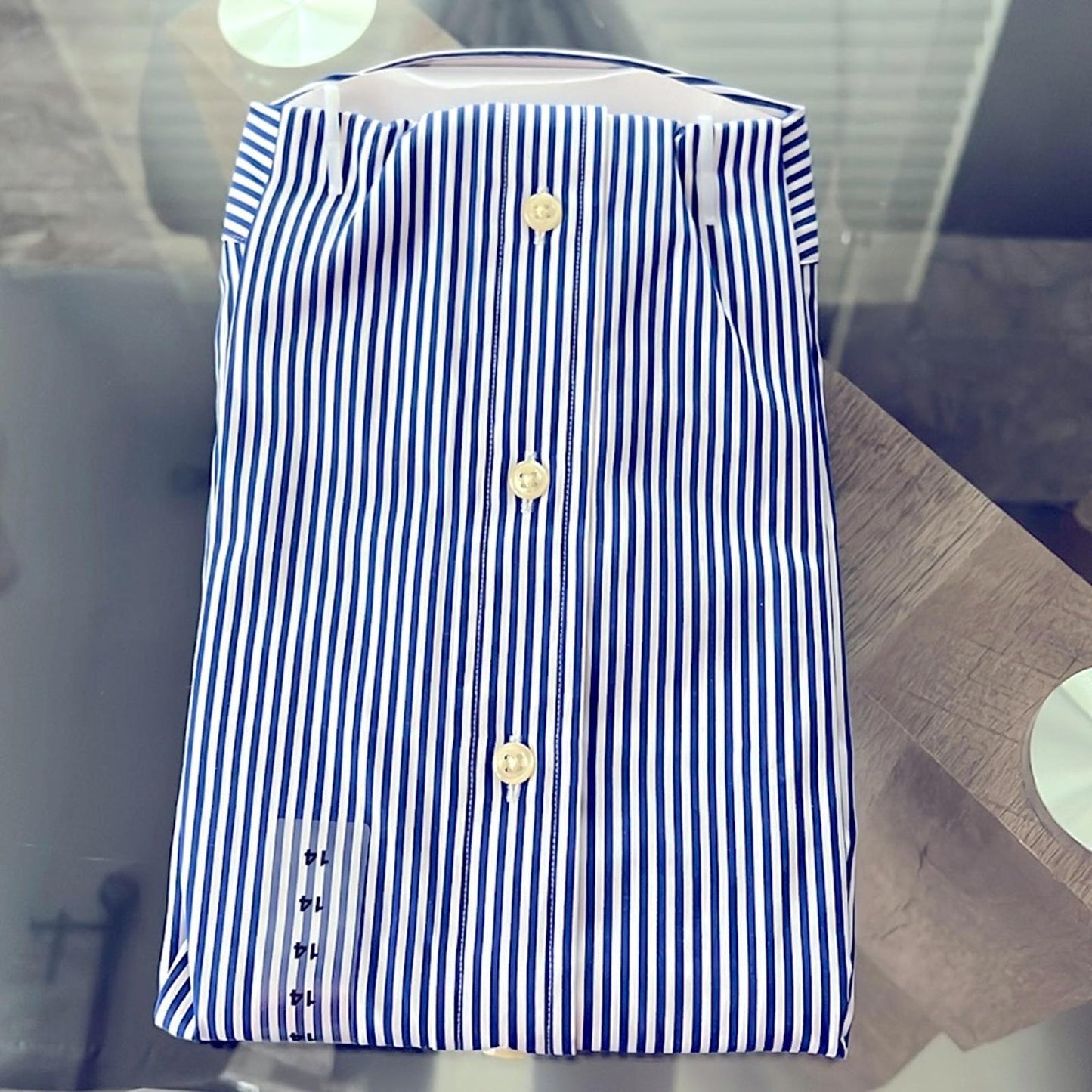 Polo Ralph Lauren Striped Cotton Poplin Shirt, Navy & White Size 14 New with Tag