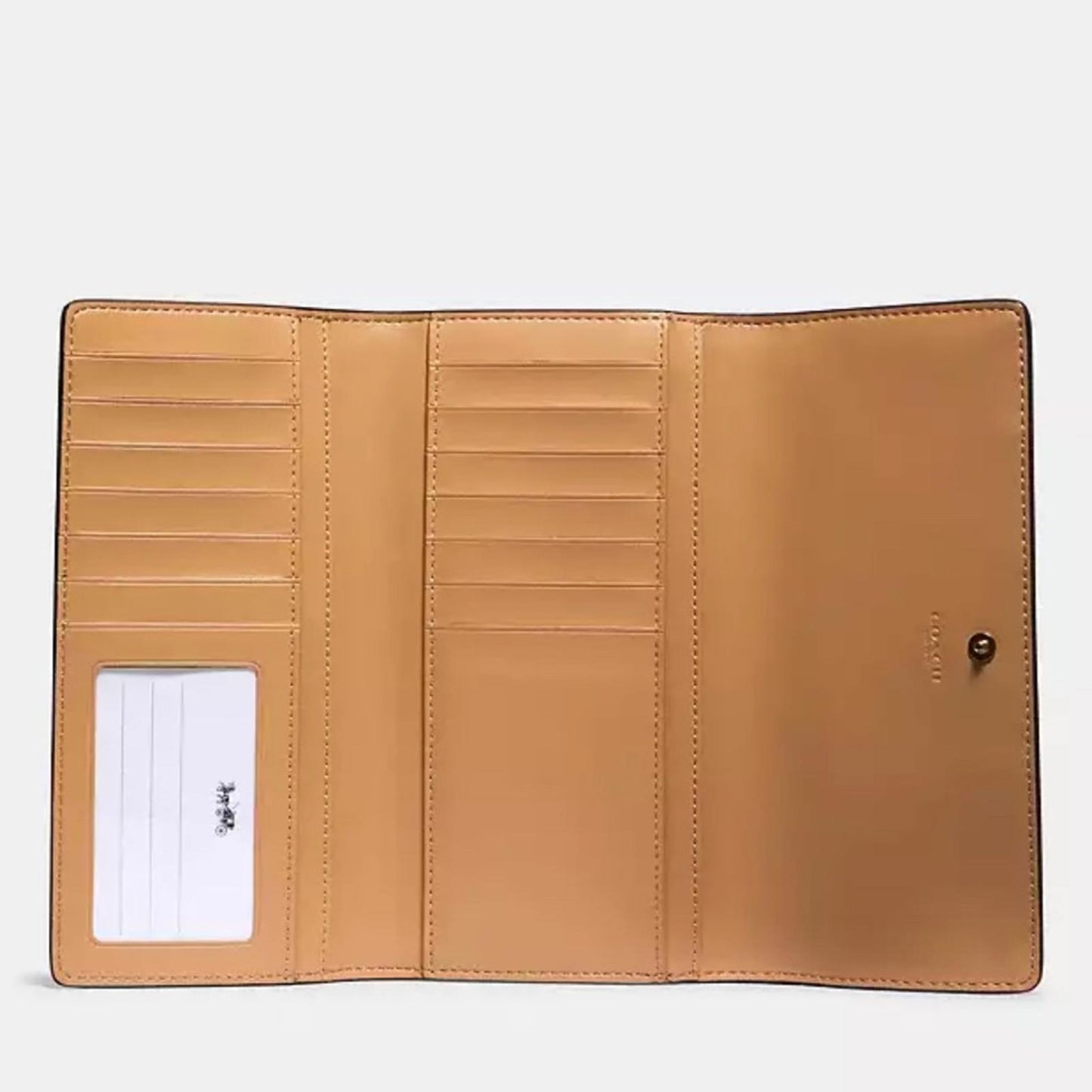 Coach Trifold Leather Wallet with Patchwork, EXCELLENT! Retail $278