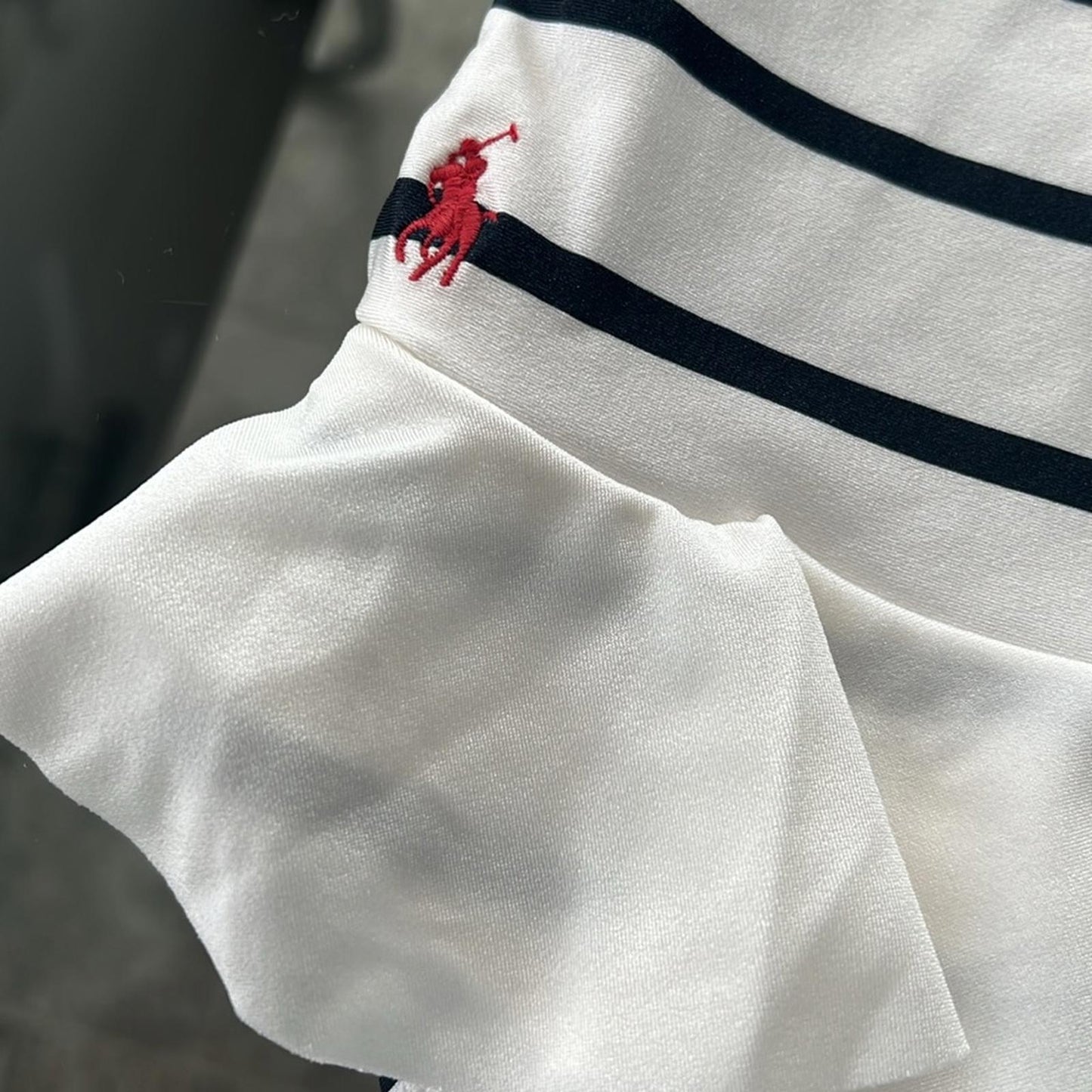 Ralph Lauren Kids Striped Ruffled One-Piece Swimsuit (9M/12M) New w/Tag