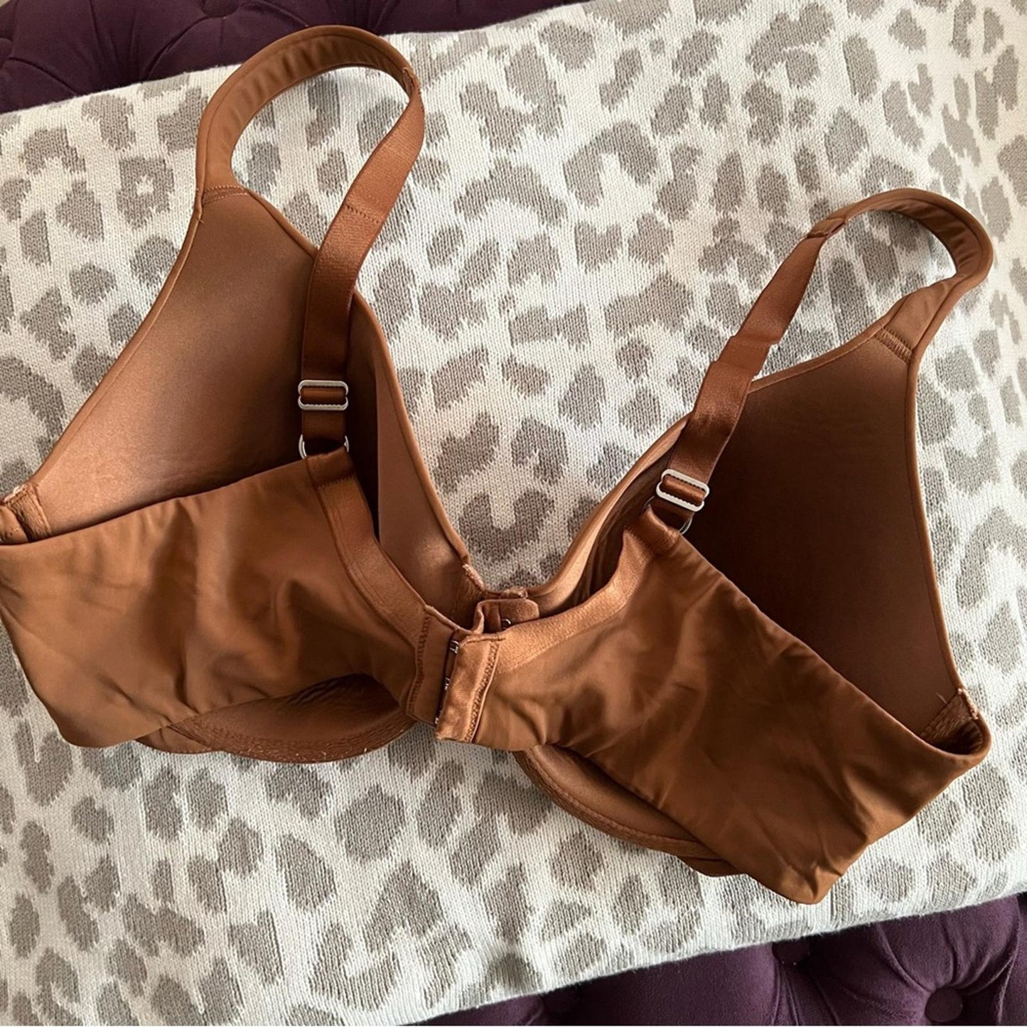 Ambrielle Full Figure Everyday Full Coverage Bra, Brown, Size 40D