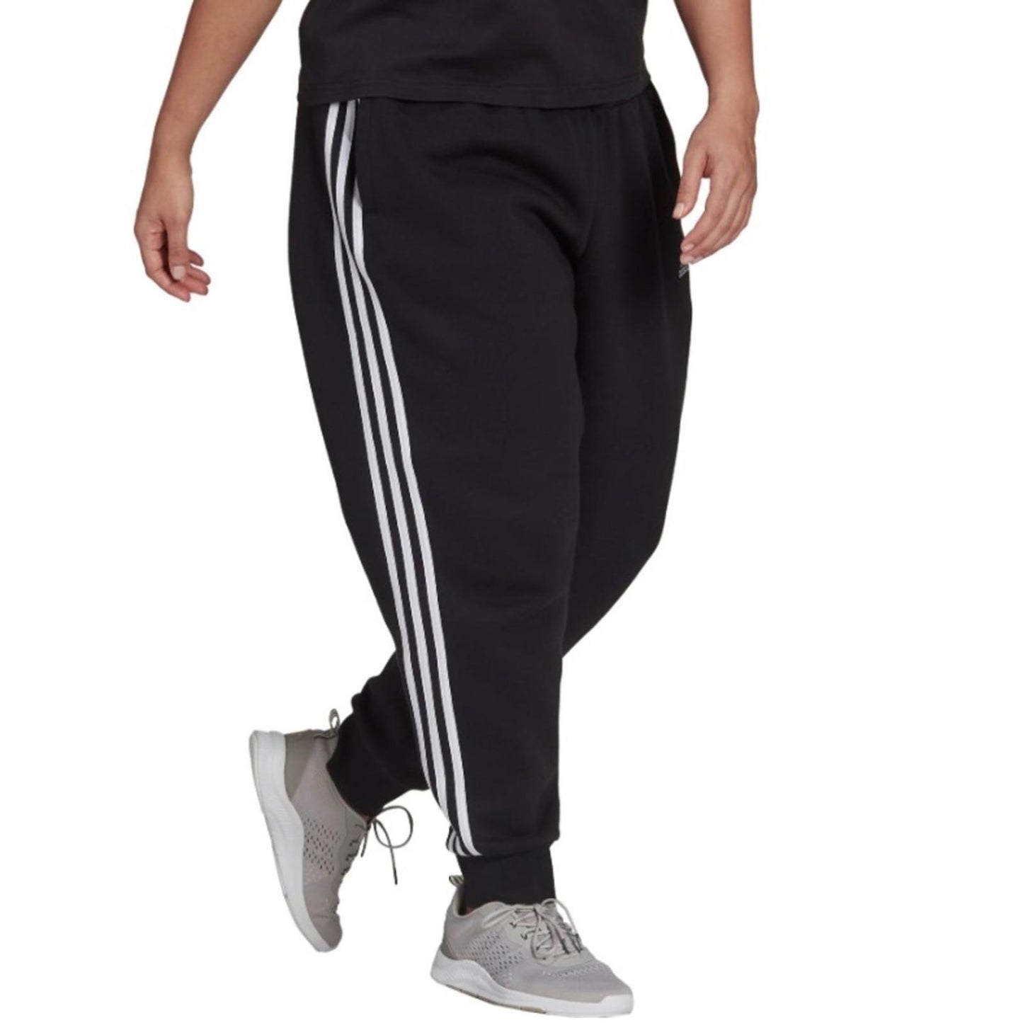 Adidas Essentials 3-Stripes Fleece Joggers Black, Plus Size 3X New w/Tag