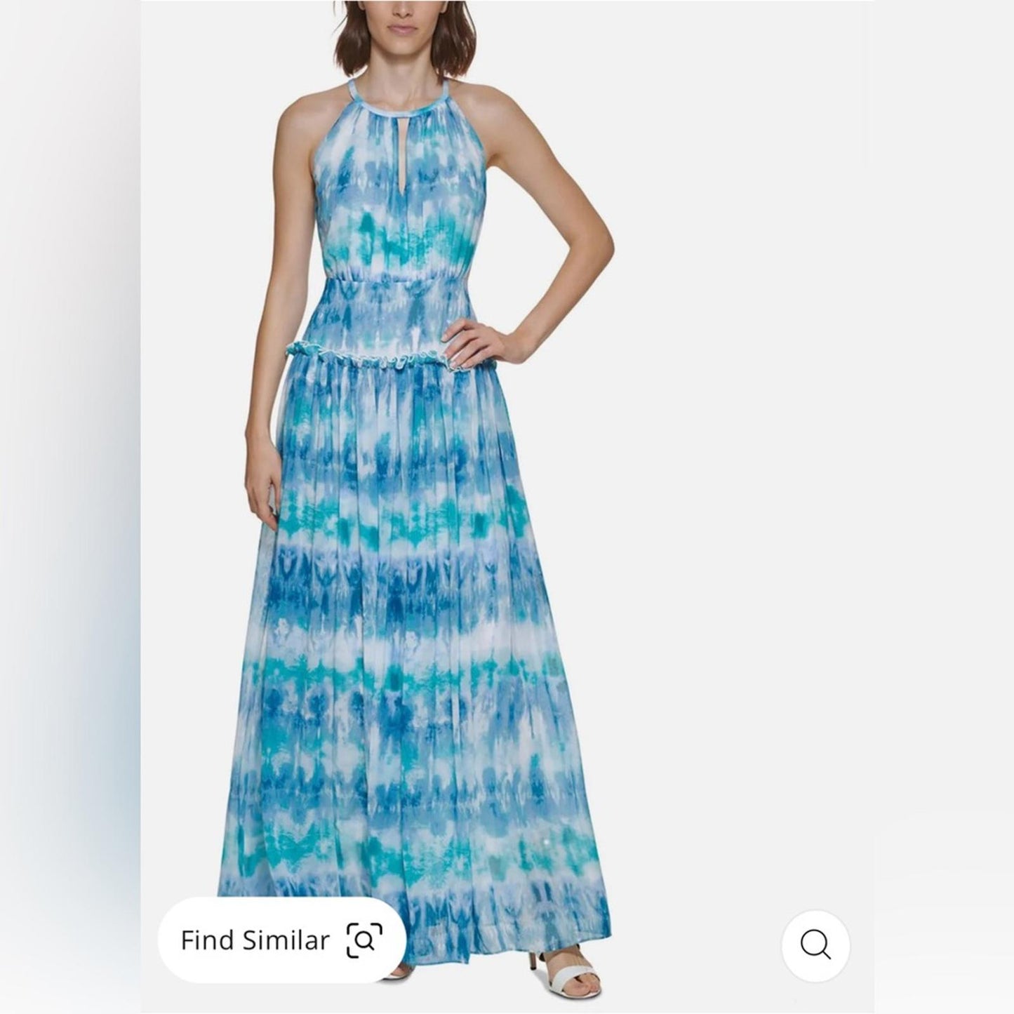 NWT Calvin Klein Embellished Maxi Evening Dress, Size 10 New w/Tag Retail $299