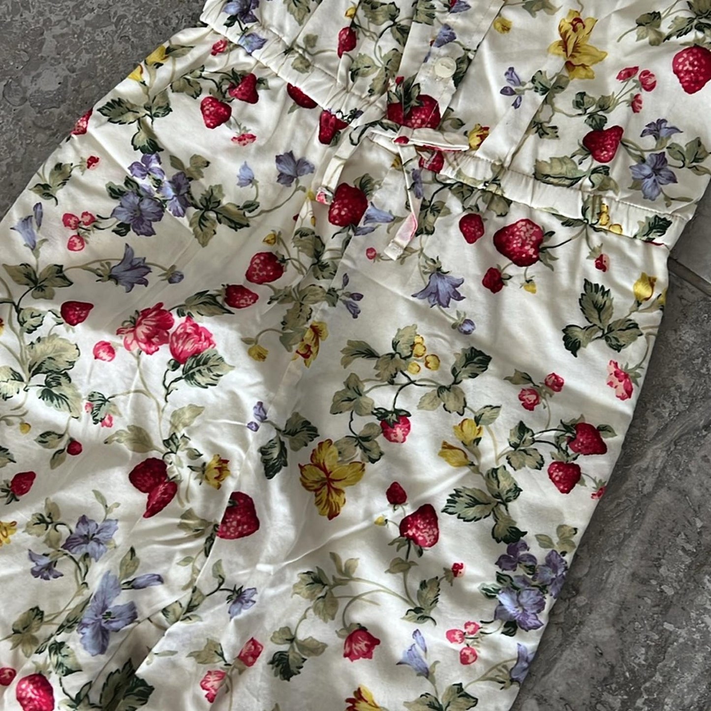Ralph Lauren Floral & Fruit-Print Cotton Batiste Jumpsuit, Cottage New w/Tag