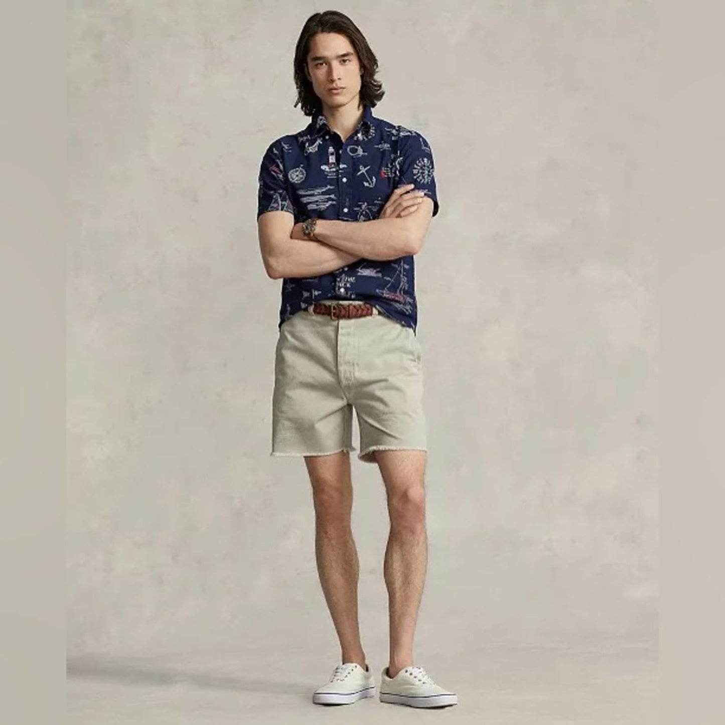 Polo Ralph Lauren 6” Burroughs Relaxed Fit Chino Shorts, Khaki Size 42 NEW $168
