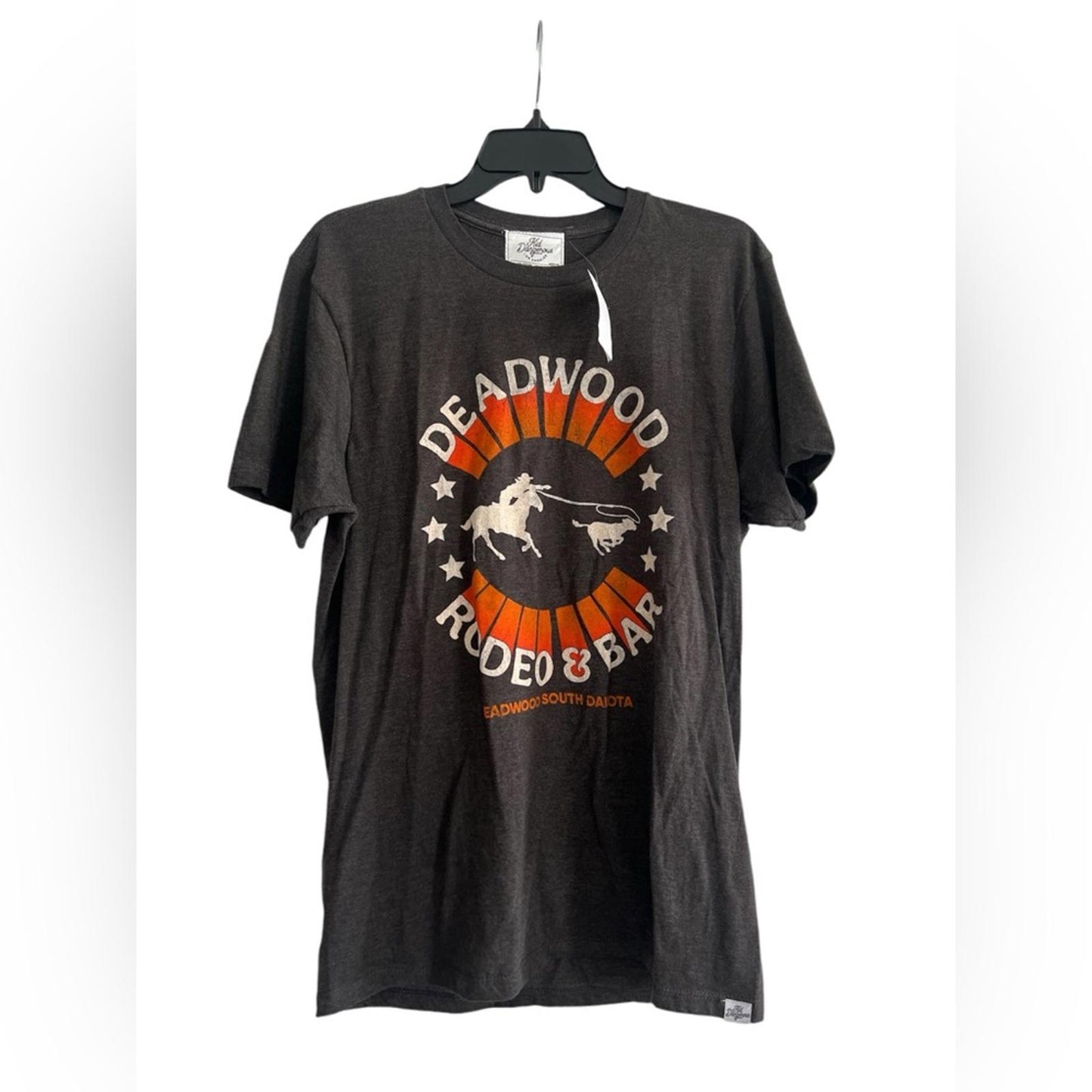 NEW Kid Dangerous Deadwood Cotton Blend Graphic Tee, Charcoal Size M New w/Tag