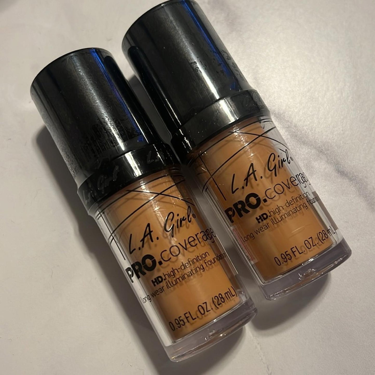 X2 L.A. Girl Soft Honey PRO.coverage HD High-Def Long Wear Illuminating Foundatn