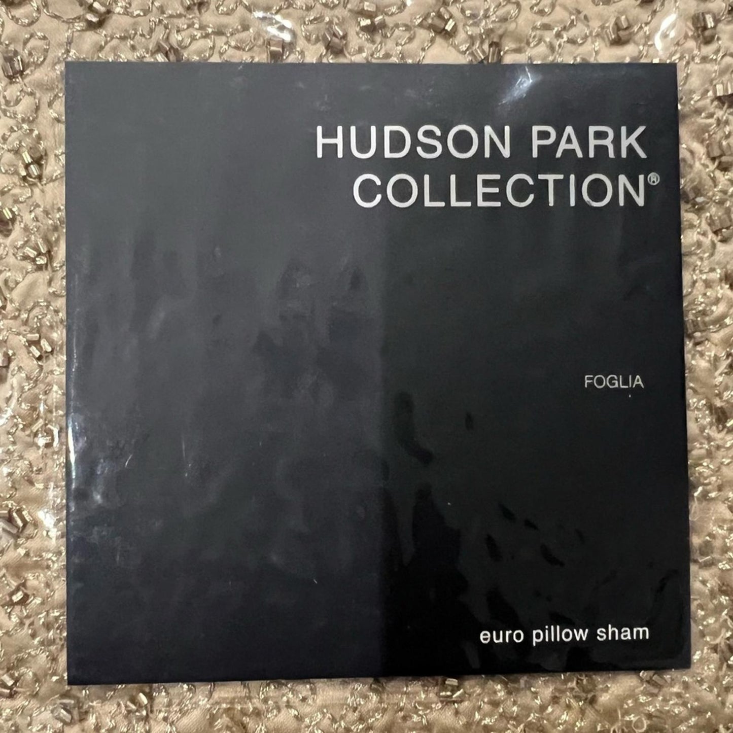X2 Hudson Park Foglia Euro Sham, Gold, New w/Tag Retail $400 Total