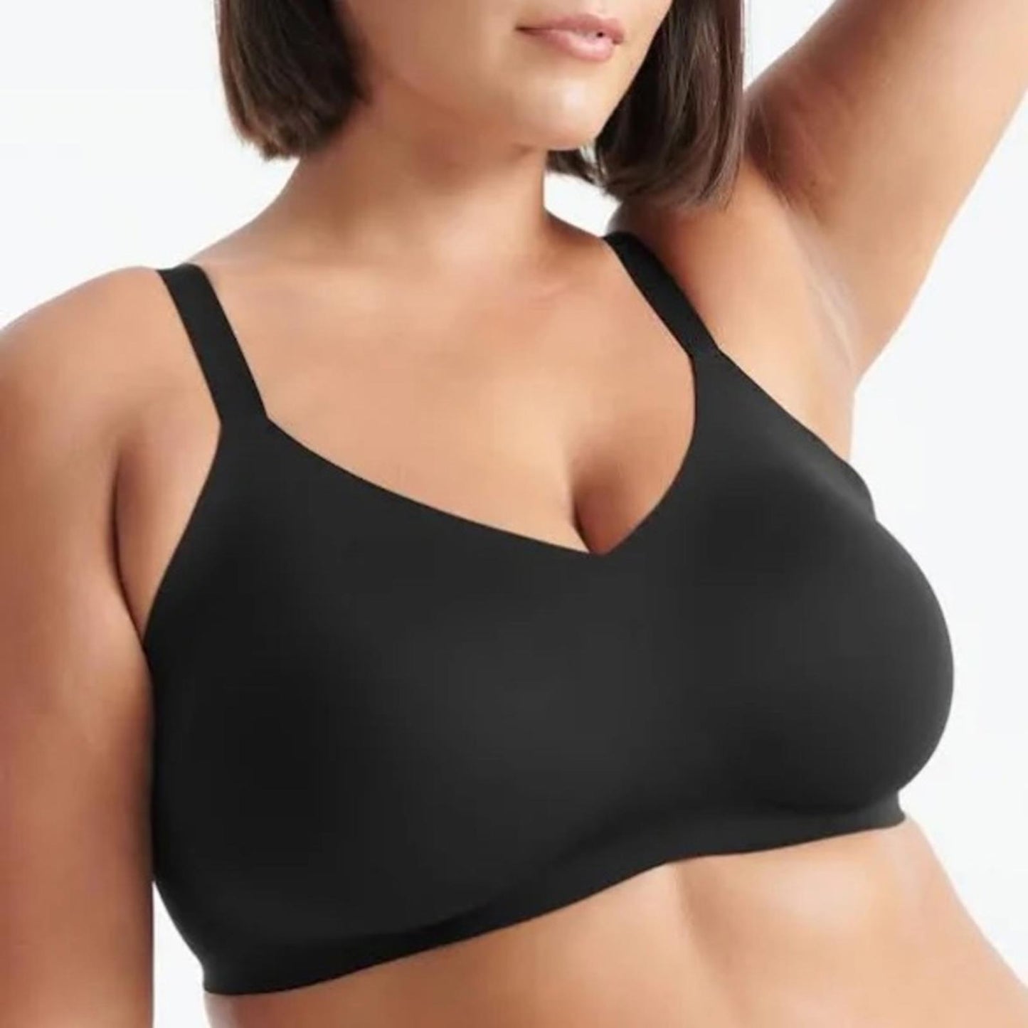 Knix Padded V-Neck Wireless Bra, Black Size 5 (Fits 38C, 38D, 40C) New with Tag