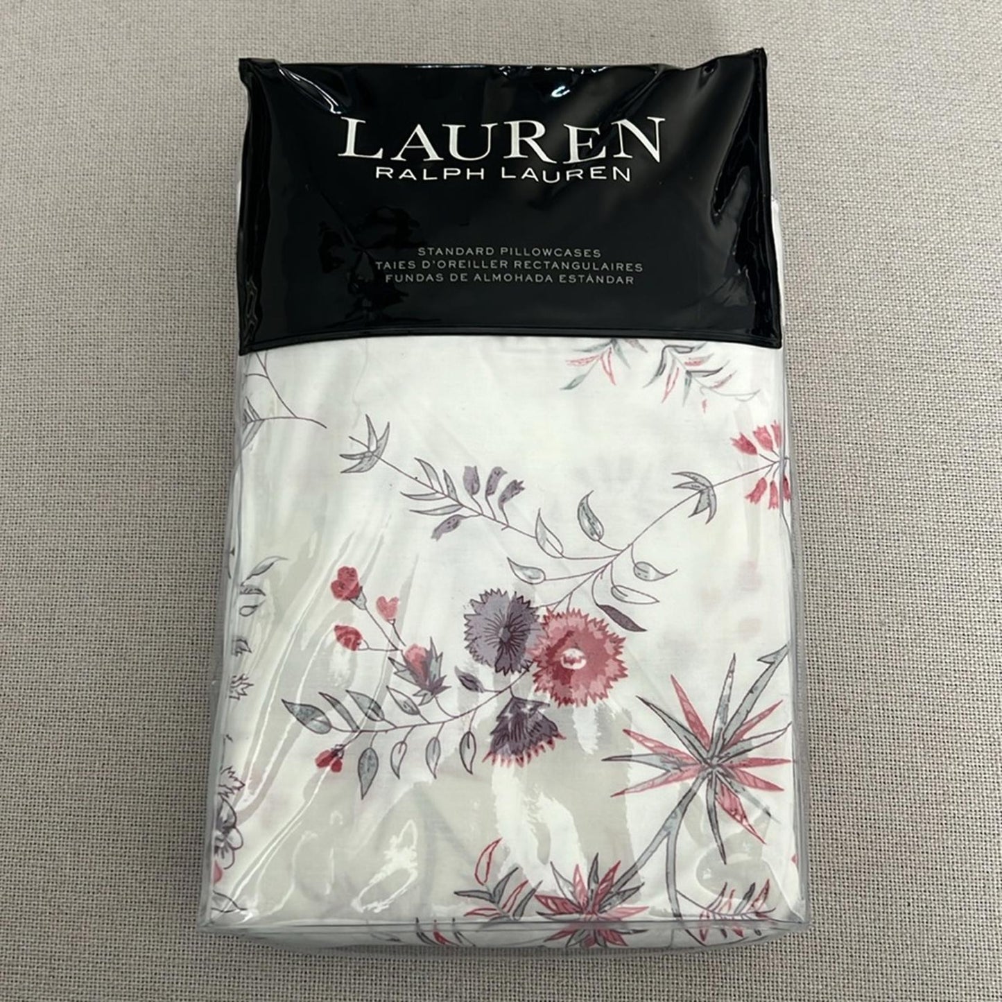 X2 Lauren Ralph Lauren Maddie Blossom Cotton Percale Pillowcases, Standard NWT