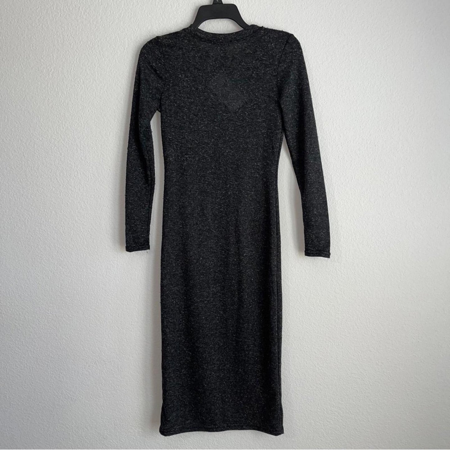 Aqua Crewneck Midi Sweaterdress in Charcoal, New w/Tag Retail $118