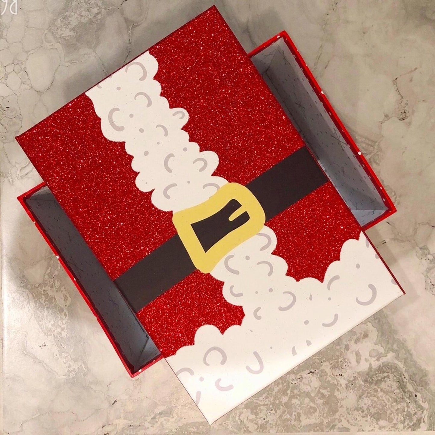Gift Box Storage Holiday Christmas Santa Snowflake Large Size 11”X7.25”X5.25”