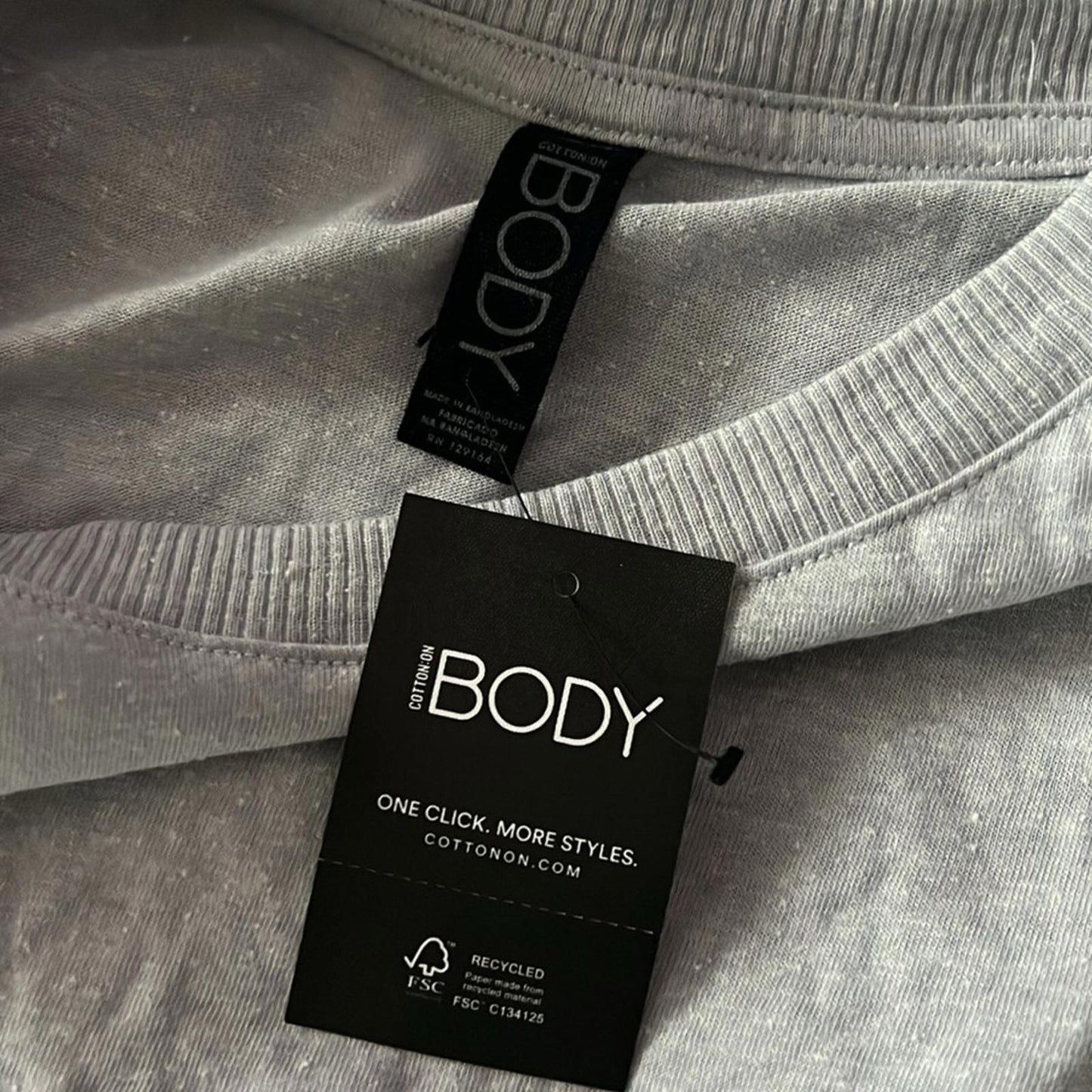 Cotton:On Body GRAY Women's Active Curve Hem Tank, White Size XS New w/Tag