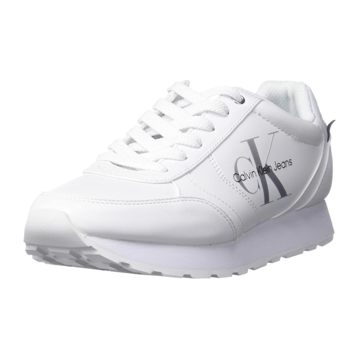 Calvin Klein Jeans Cayle Logo Casual Lace-Up Sneakers White Size 6.5M Retail $89
