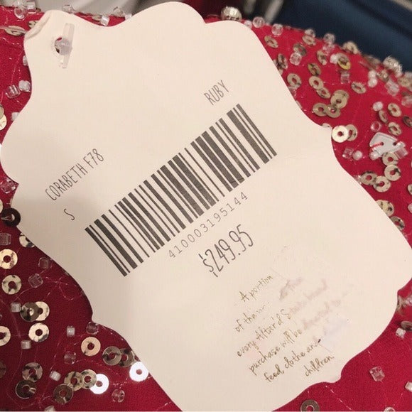 Altar’d State Tiered Halter Maxi Dress in Ruby, Size M New w/Tag Retail $250