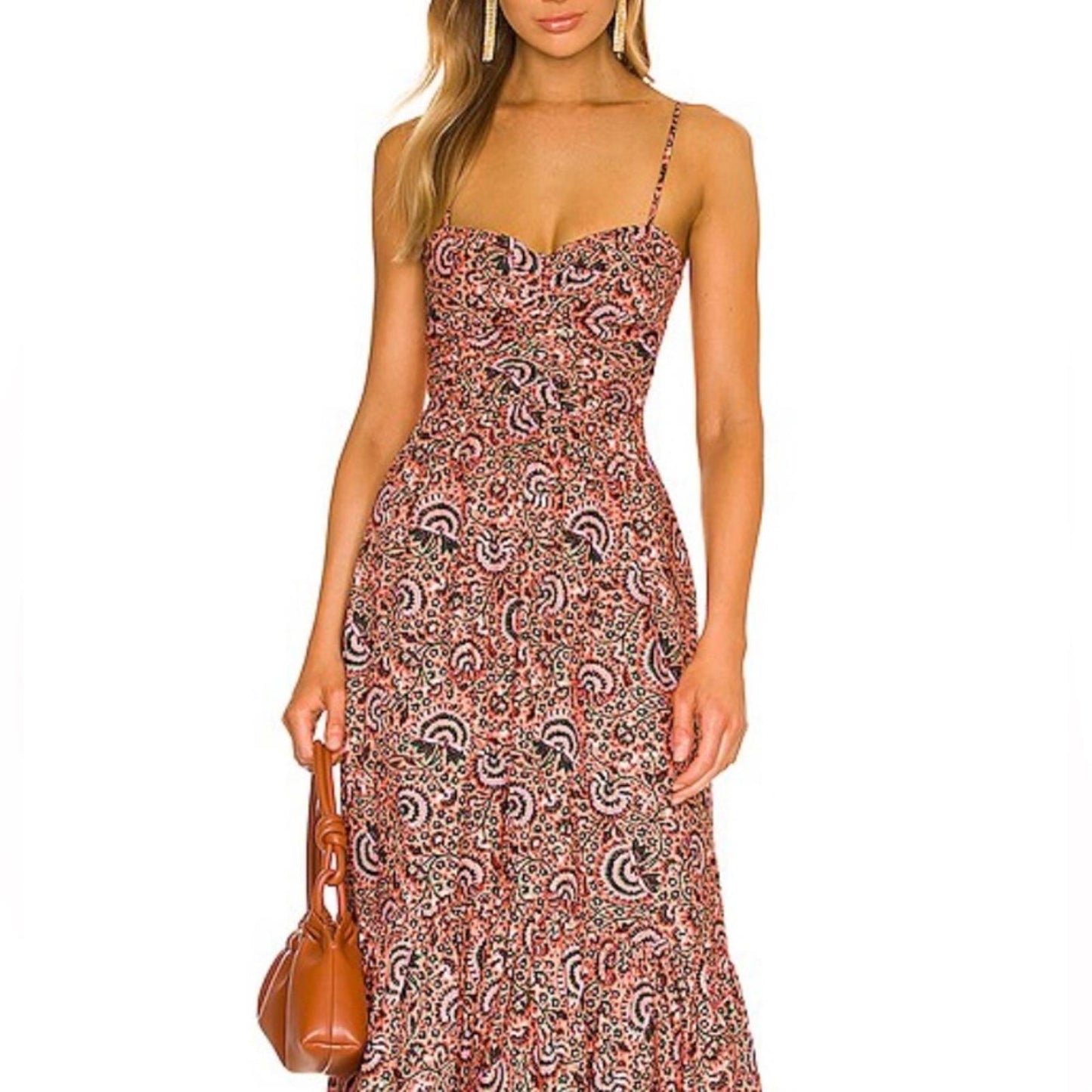 A.L.C. Lilah Printed Midi Dress, Revolve Size 8 New w/Tag Retail $495